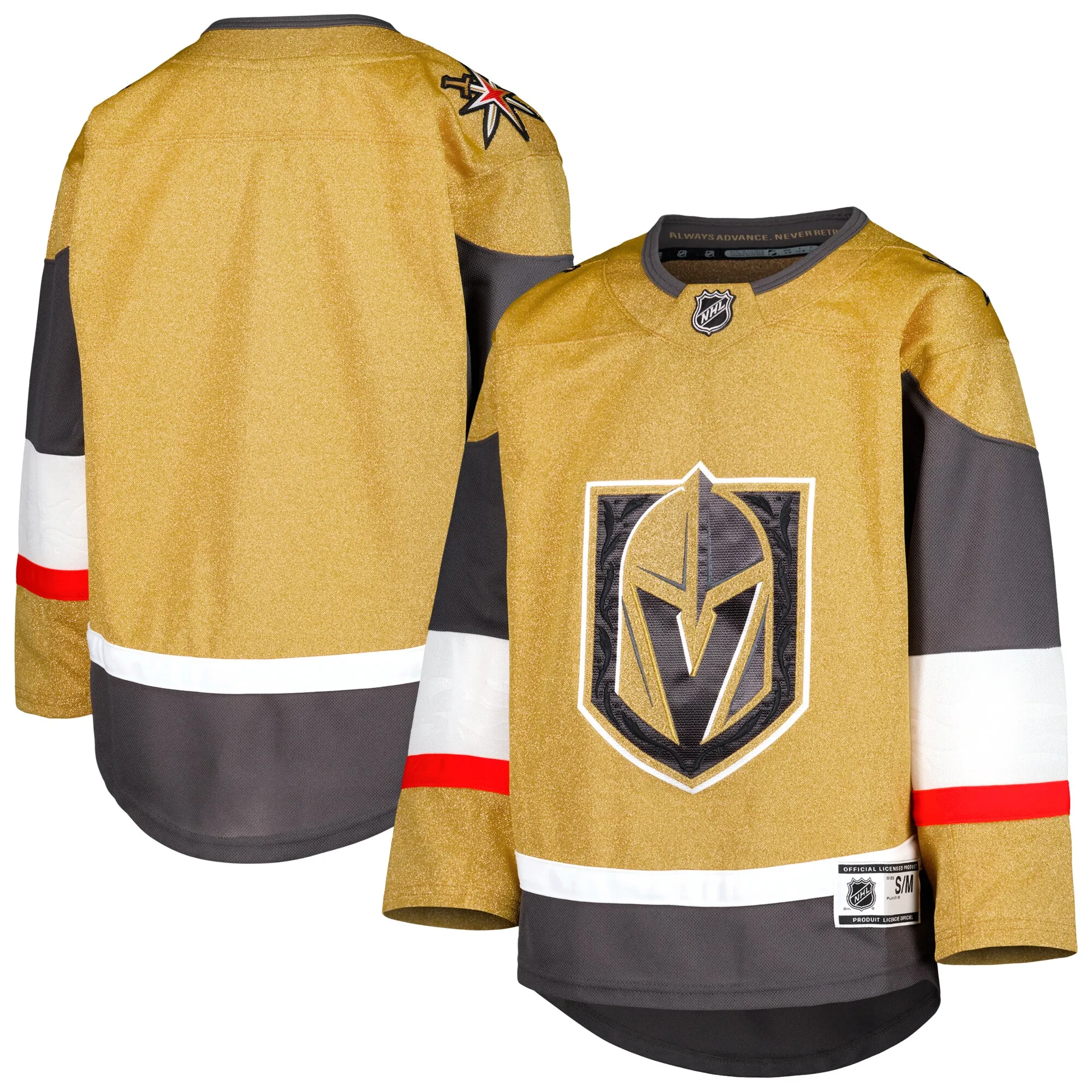 Vegas Golden Knights Youth 2021-22 Home Premier Jersey - Gold