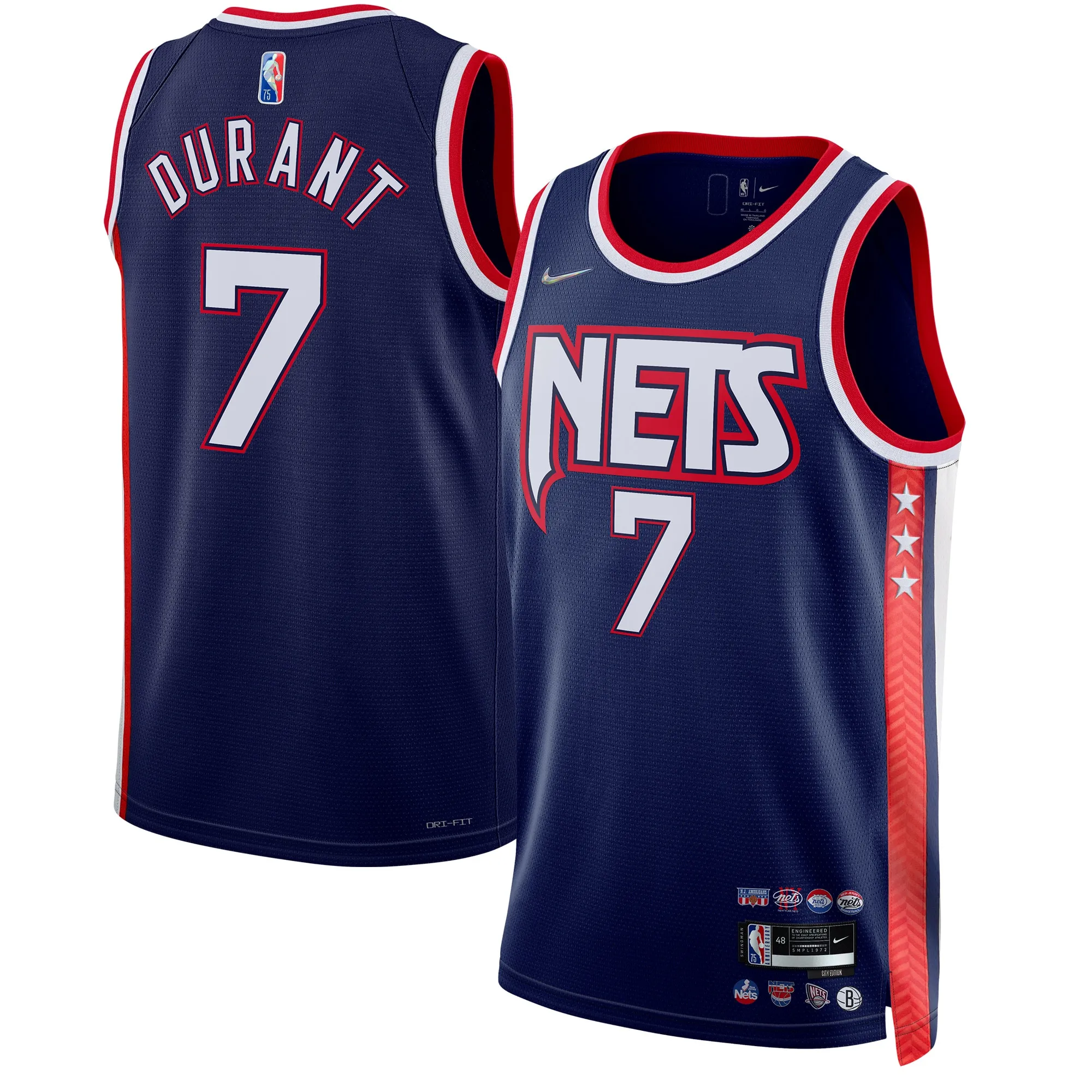 Kevin Durant Brooklyn Nets Nike 2021-22 Swingman Jersey - City Edition - Navy
