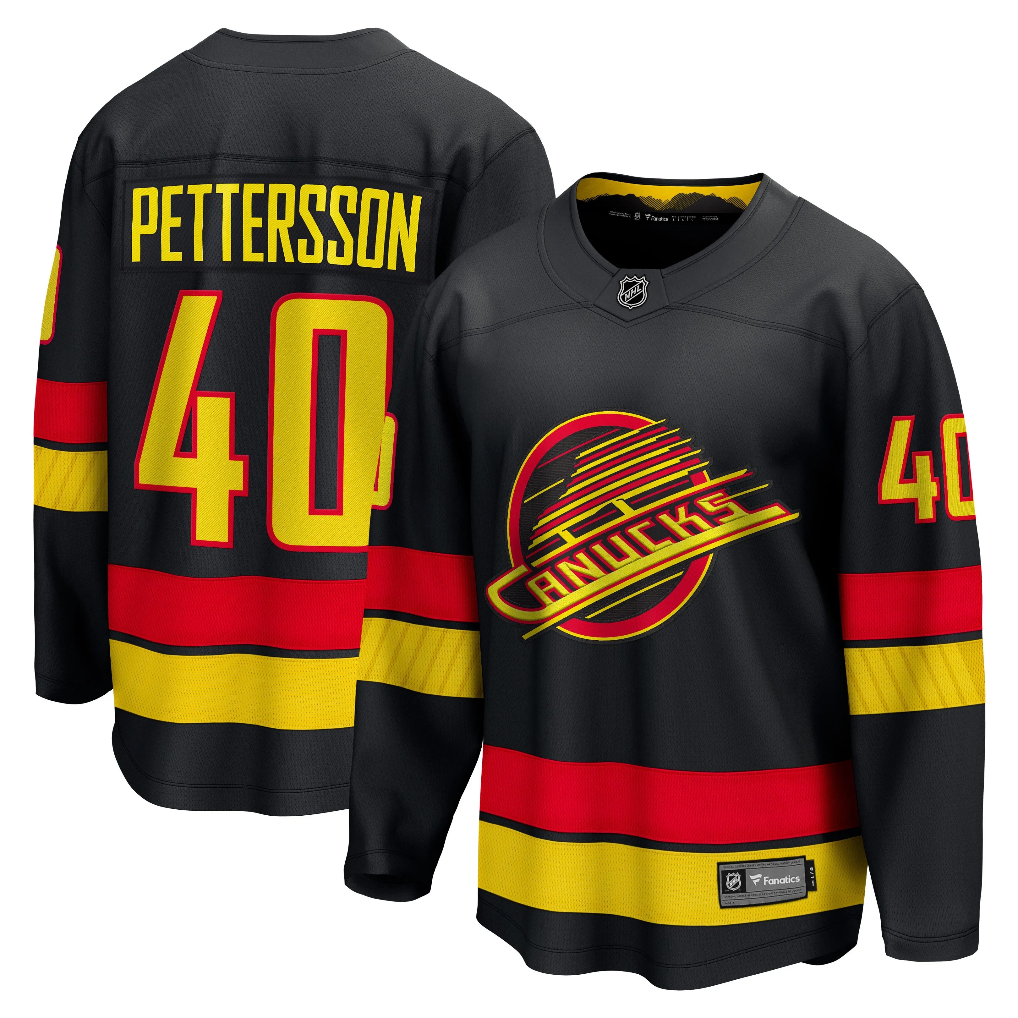 Elias Pettersson Vancouver Canucks Fanatics Alternate - 2022-23 Premier Breakaway Player Jersey - Black