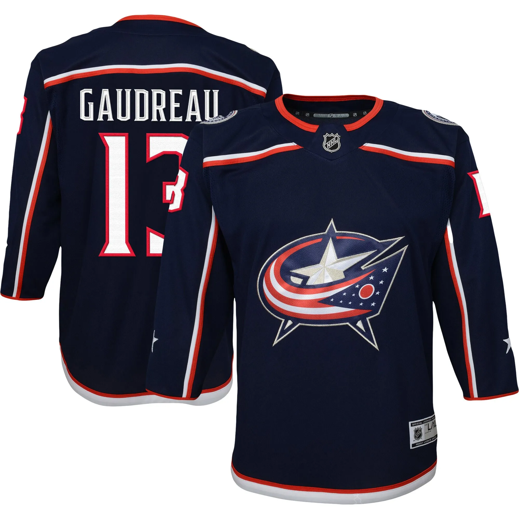 Johnny Gaudreau Columbus Blue Jackets Youth 2022-23 Premier Player Jersey - Navy