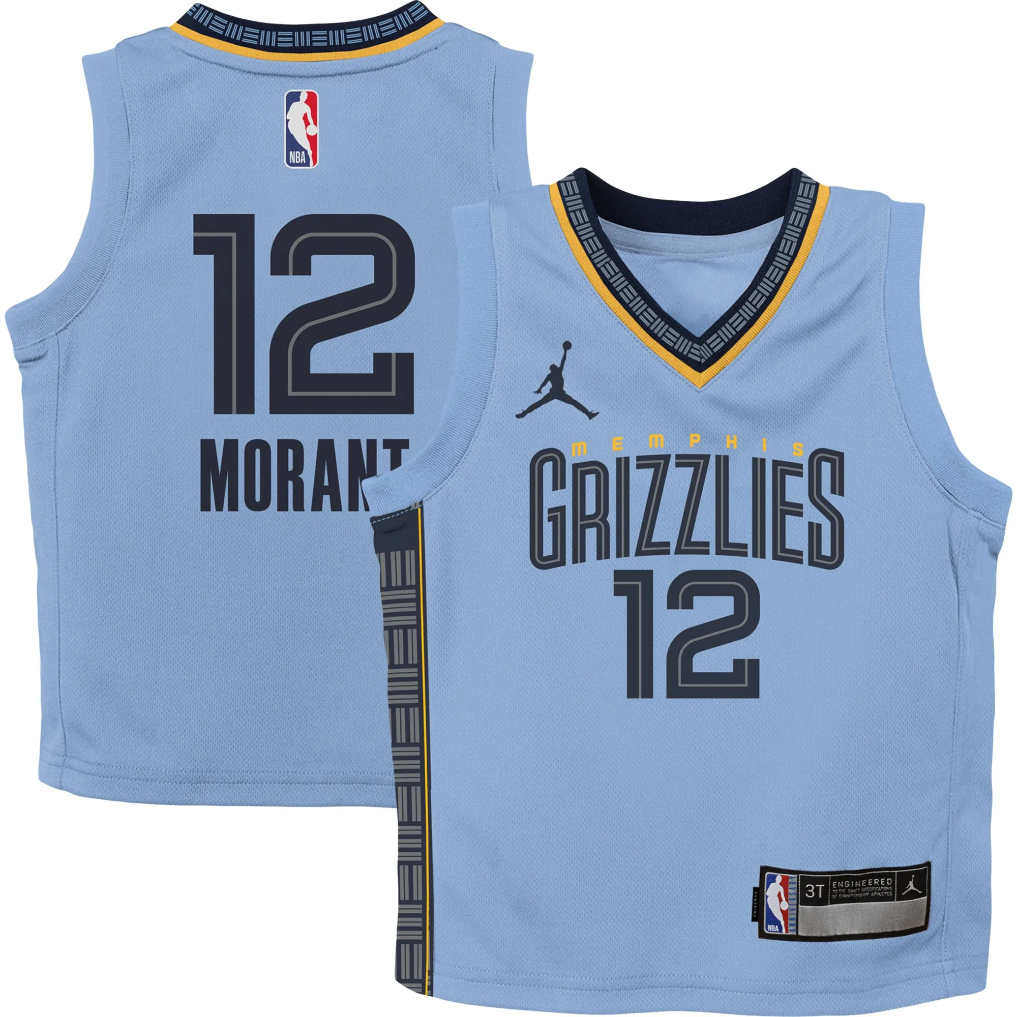 Ja Morant Memphis Grizzlies Jordan Brand Preschool 2022-23 Statement Edition Jersey - Light Blue