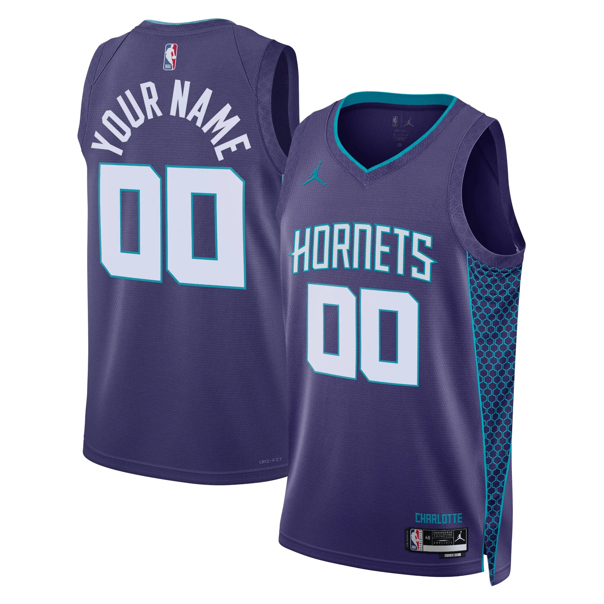 Charlotte Hornets Jordan Brand Unisex 2022-23 Swingman Custom Jersey - Statement Edition - Teal