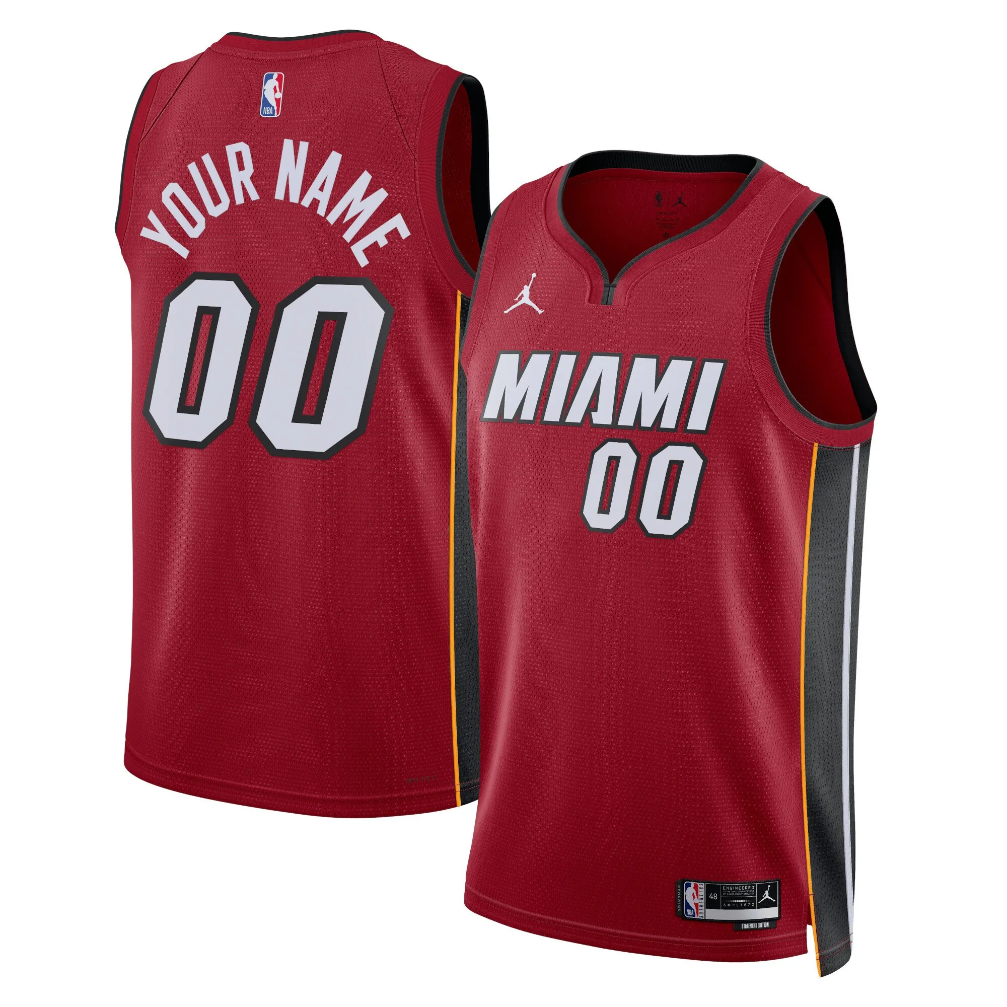 Miami Heat Jordan Brand Unisex 2022-23 Swingman Custom Jersey - Statement Edition - Red