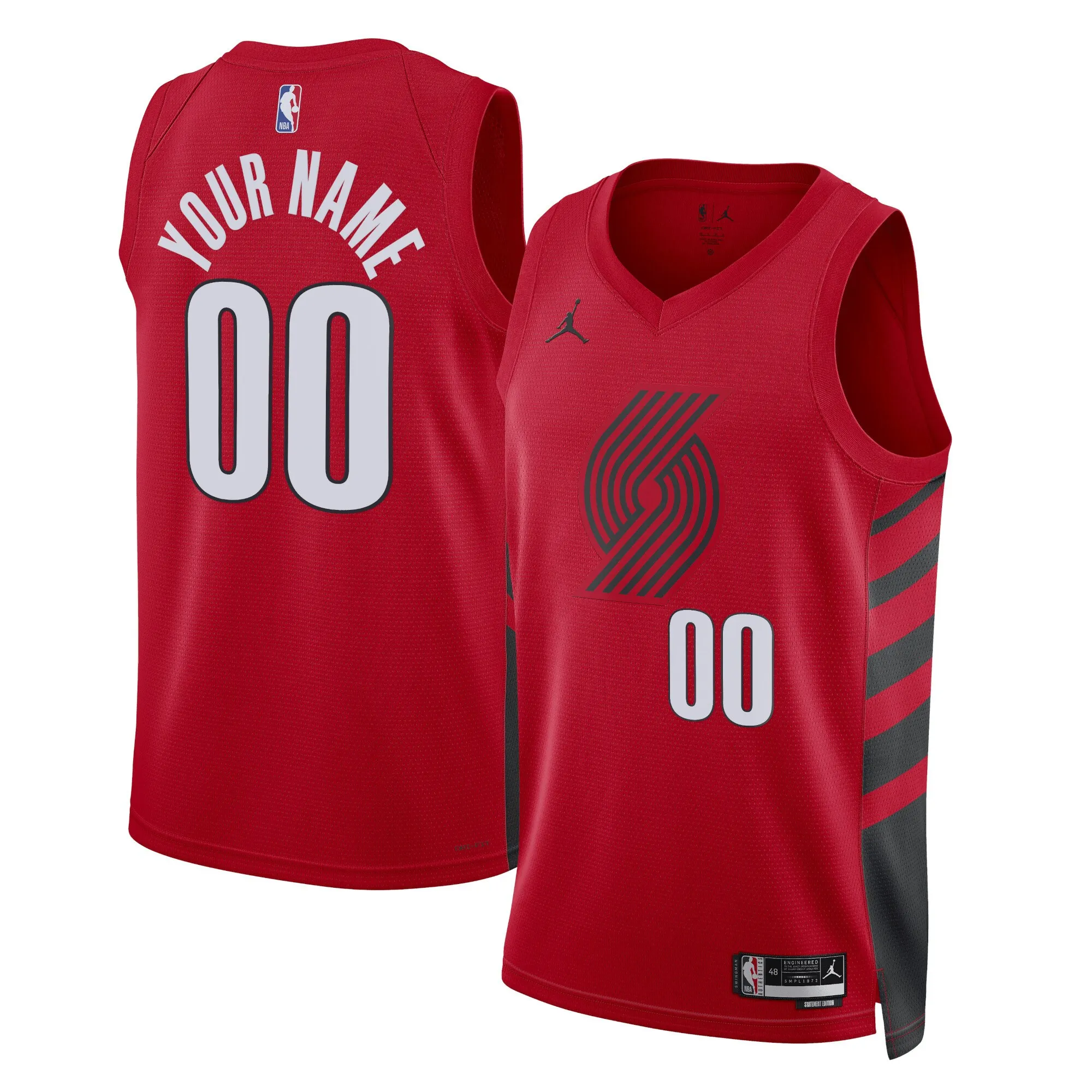 Portland Trail Blazers Jordan Brand Unisex 2022-23 Swingman Custom Jersey - Statement Edition - Red