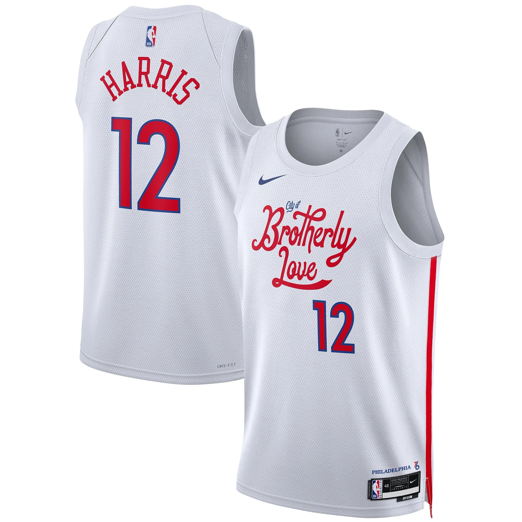 Tobias Harris Philadelphia 76ers Nike Unisex 2022-23 Swingman Jersey - City Edition - White