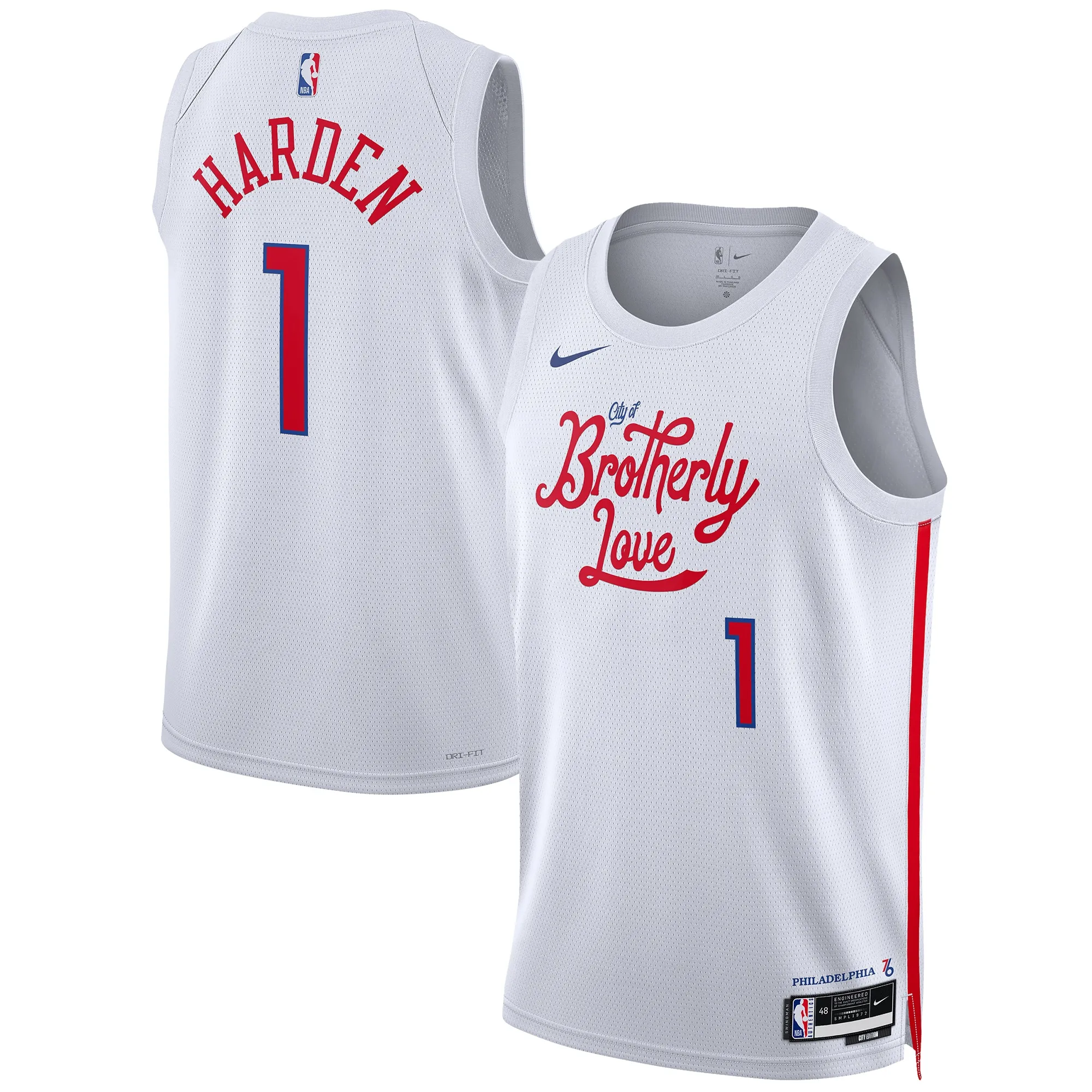 James Harden Philadelphia 76ers Nike Unisex 2022-23 Swingman Jersey - City Edition - White