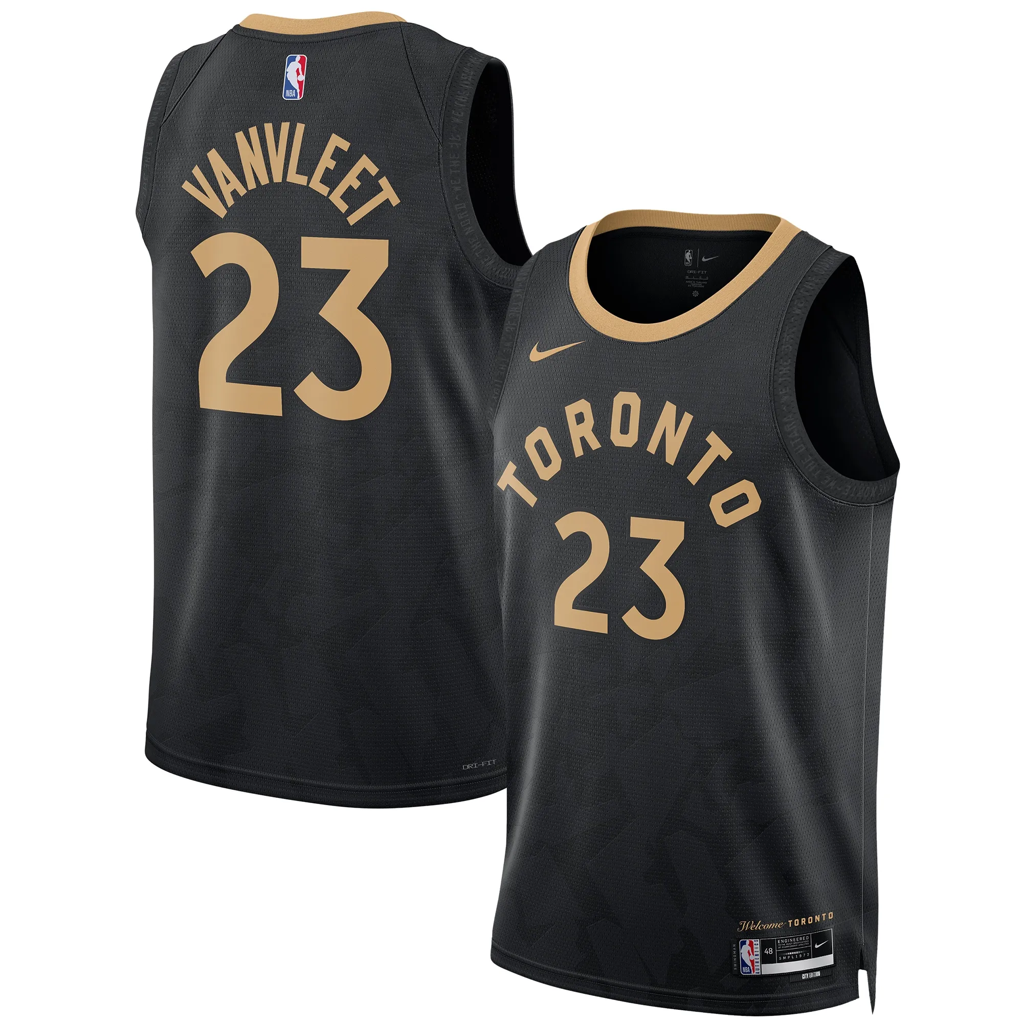 Fred VanVleet Toronto Raptors Nike Unisex 2022-23 Swingman Jersey - City Edition - Black