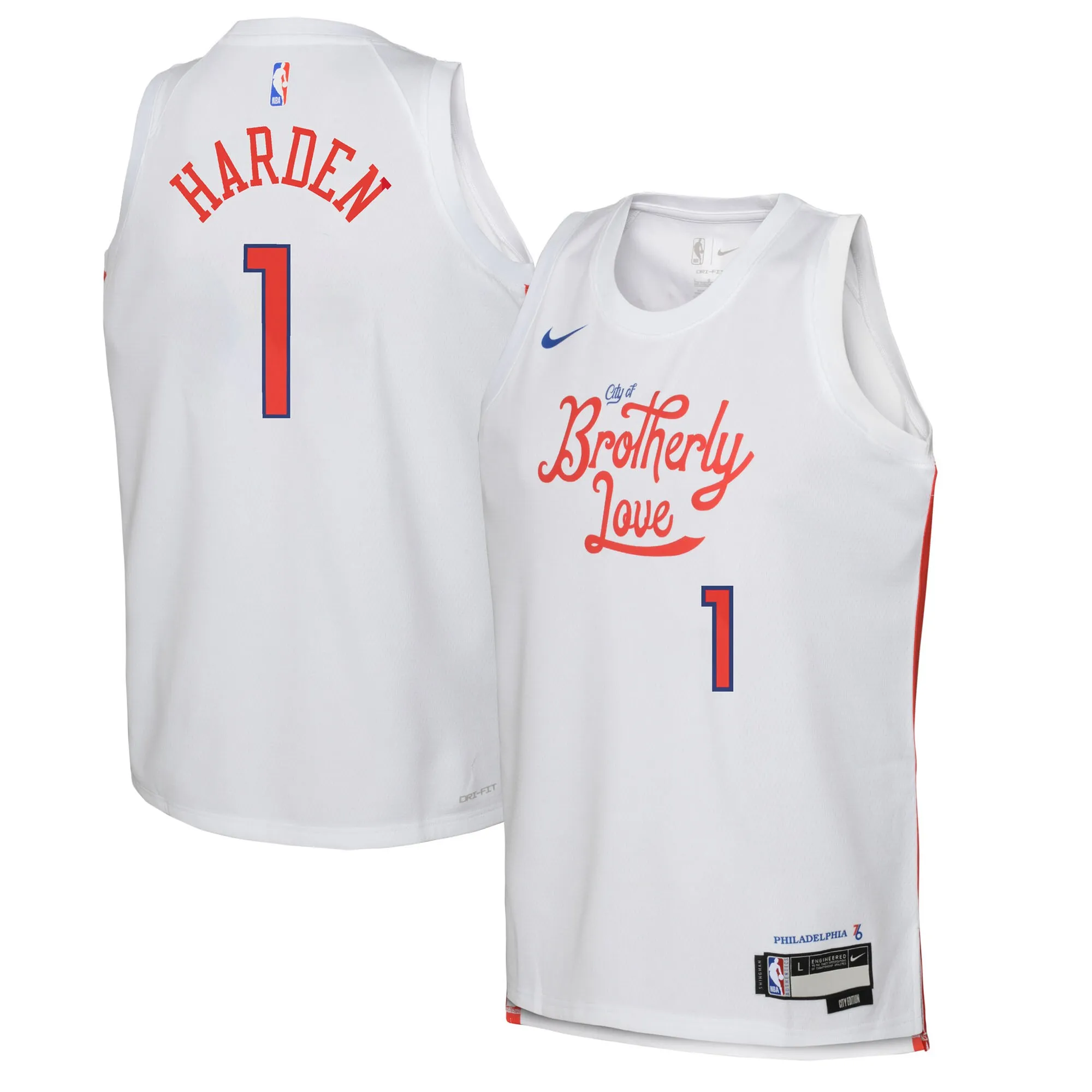 James Harden Philadelphia 76ers Nike Youth 2022-23 Swingman Jersey - City Edition - White