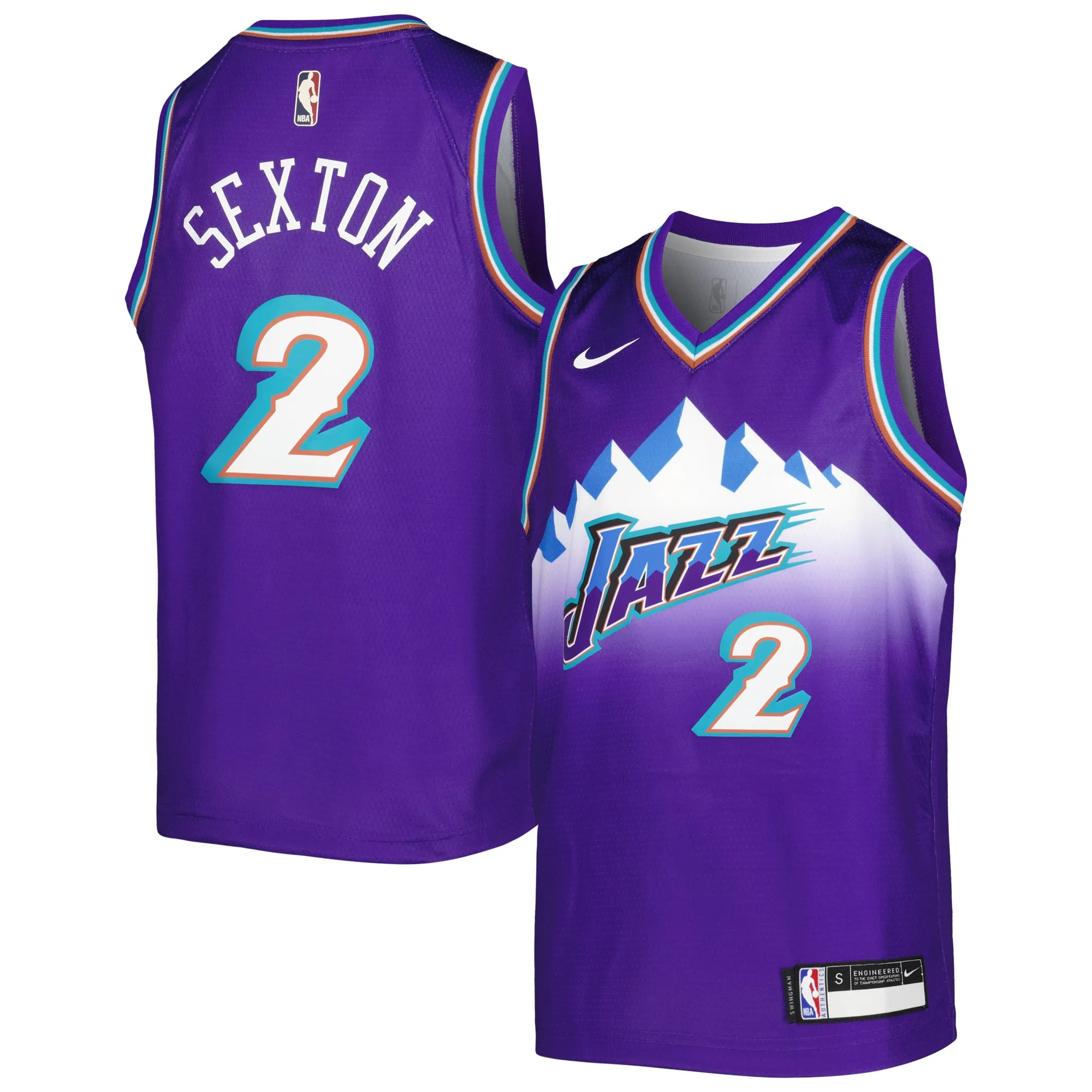 Collin Sexton Utah Jazz Nike Youth 2022-23 Swingman Jersey - City Edition - Purple