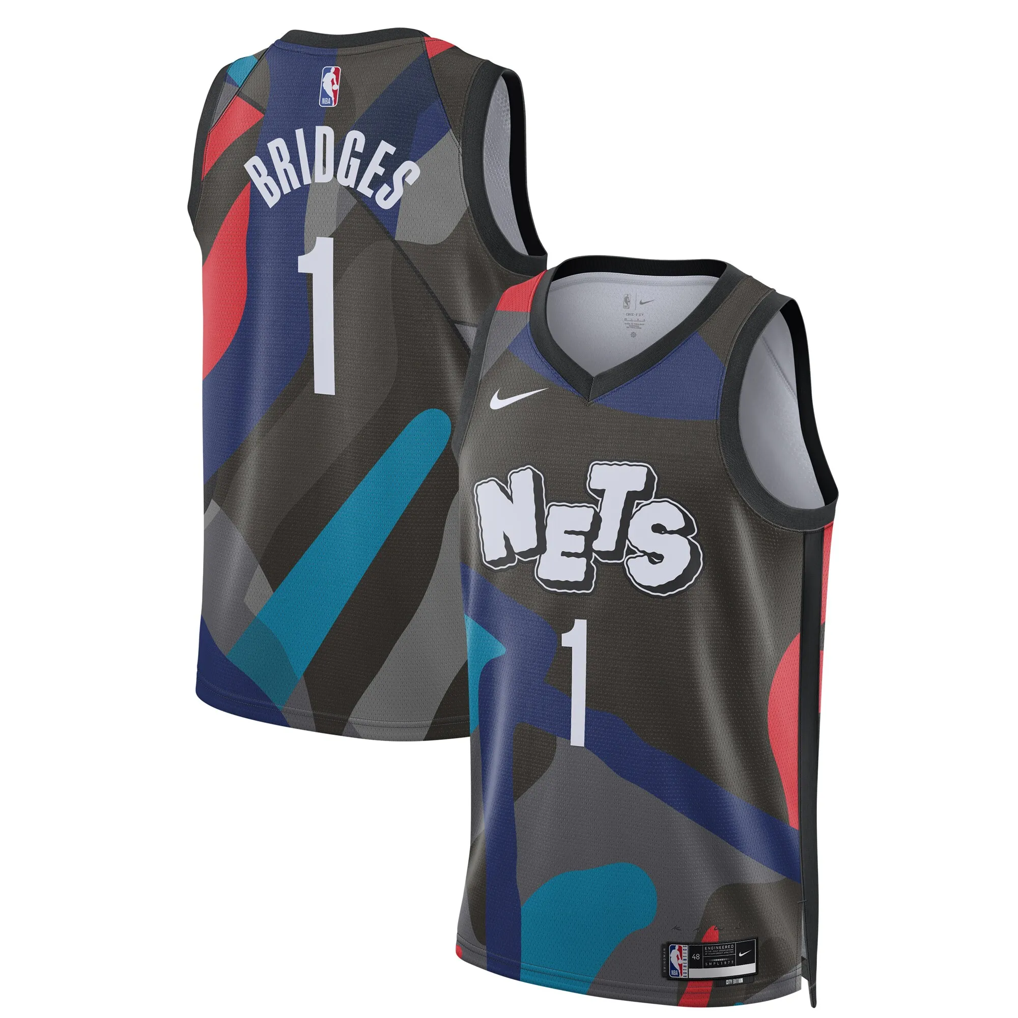 Mikal Bridges Brooklyn Nets Nike Unisex 2023-24 Swingman Jersey - Black - City Edition