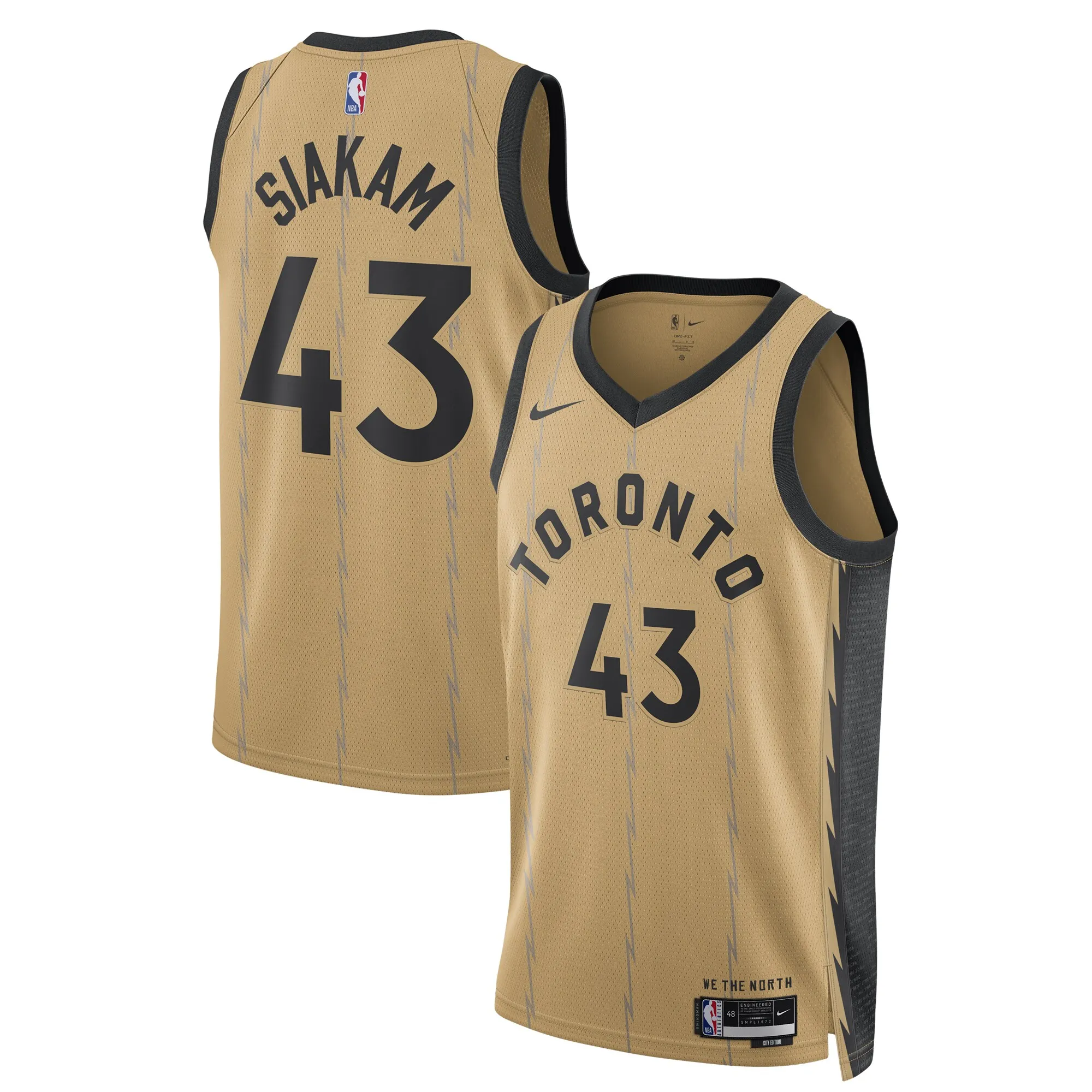 Pascal Siakam Toronto Raptors Nike Unisex 2023-24 Swingman Jersey - Gold - City Edition