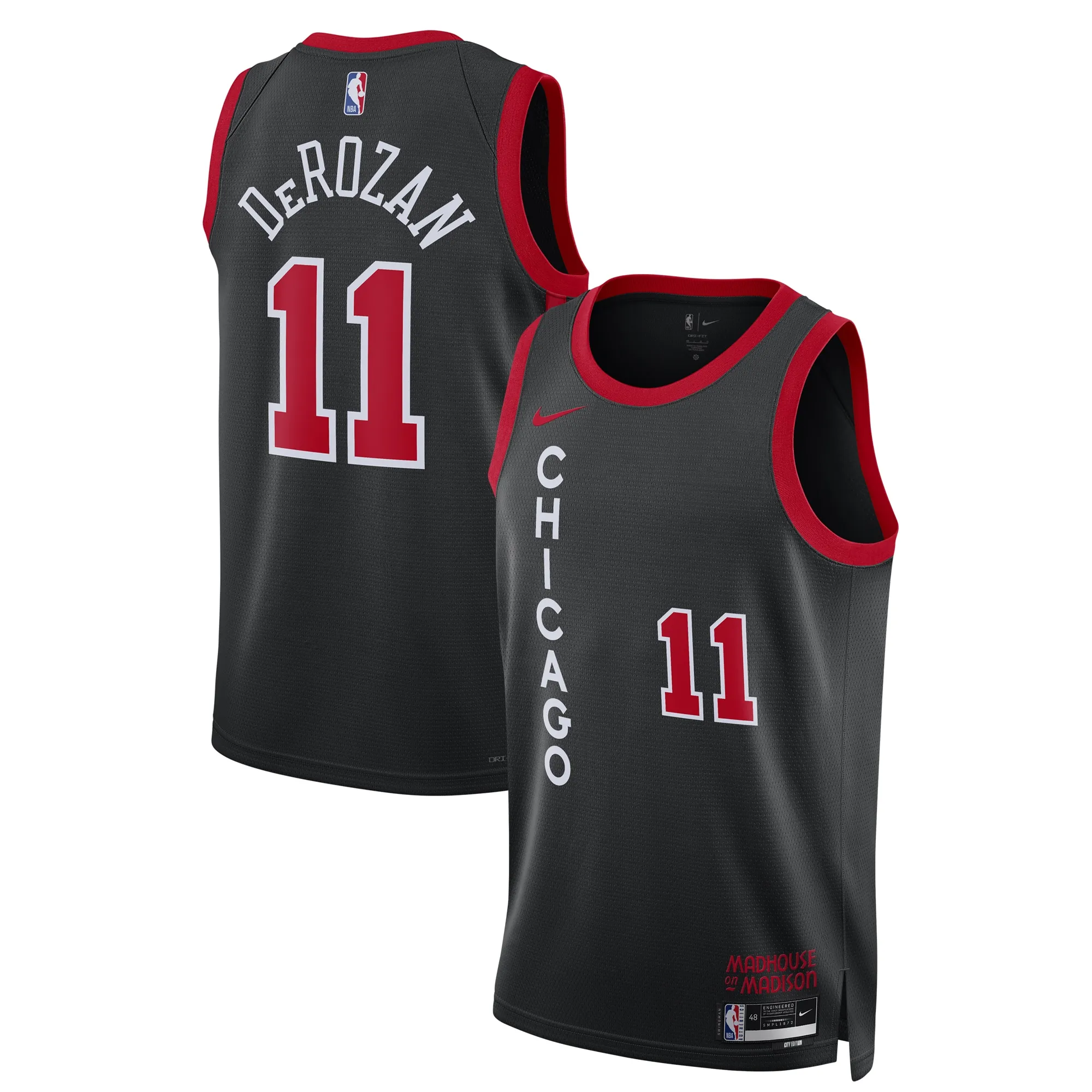 DeMar DeRozan Chicago Bulls Nike Unisex 2023-24 Swingman Jersey - Black - City Edition