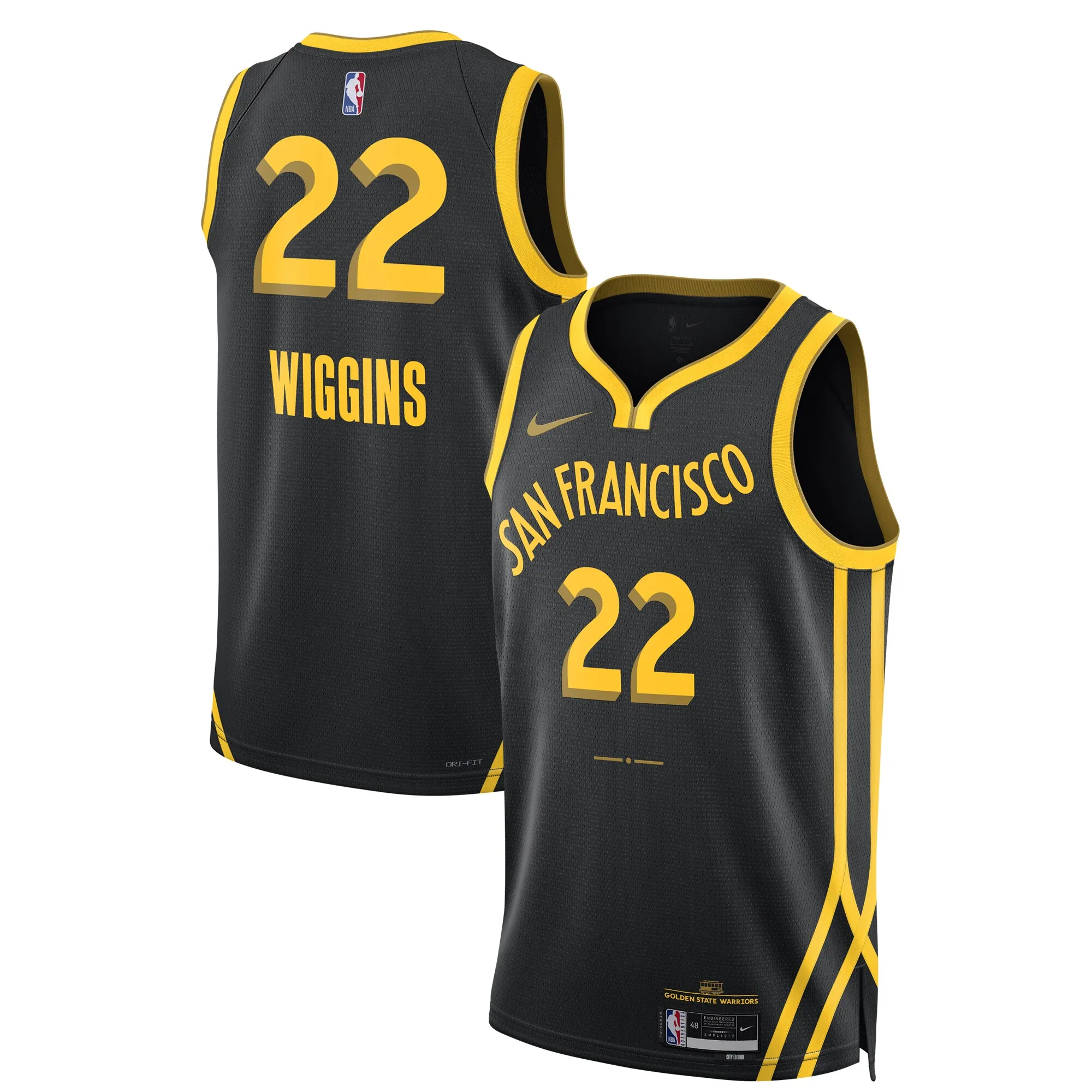 Andrew Wiggins Golden State Warriors Nike Unisex 2023-24 Swingman Jersey - Black - City Edition
