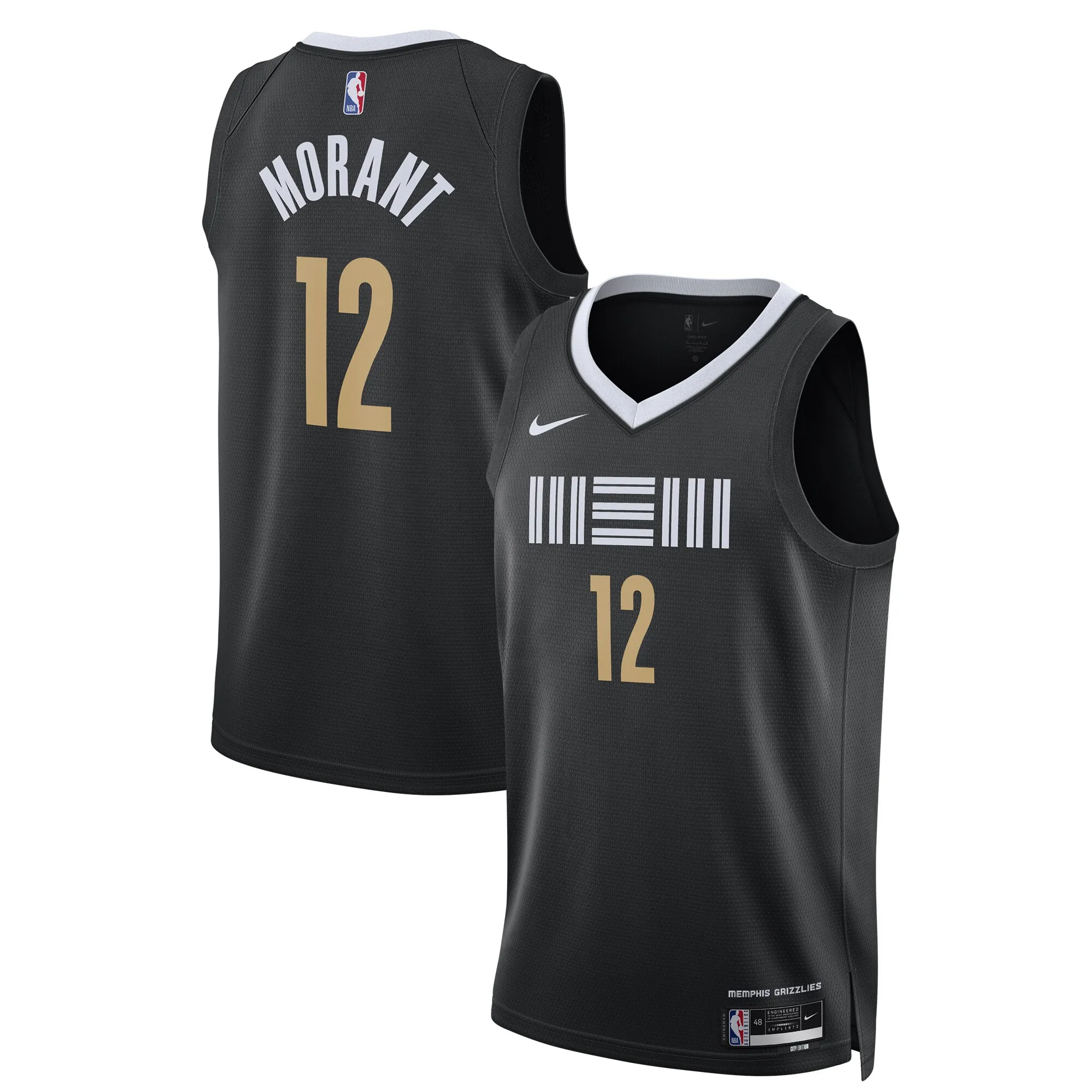 Ja Morant Memphis Grizzlies Nike Unisex 2023-24 Swingman Jersey - Black - City Edition