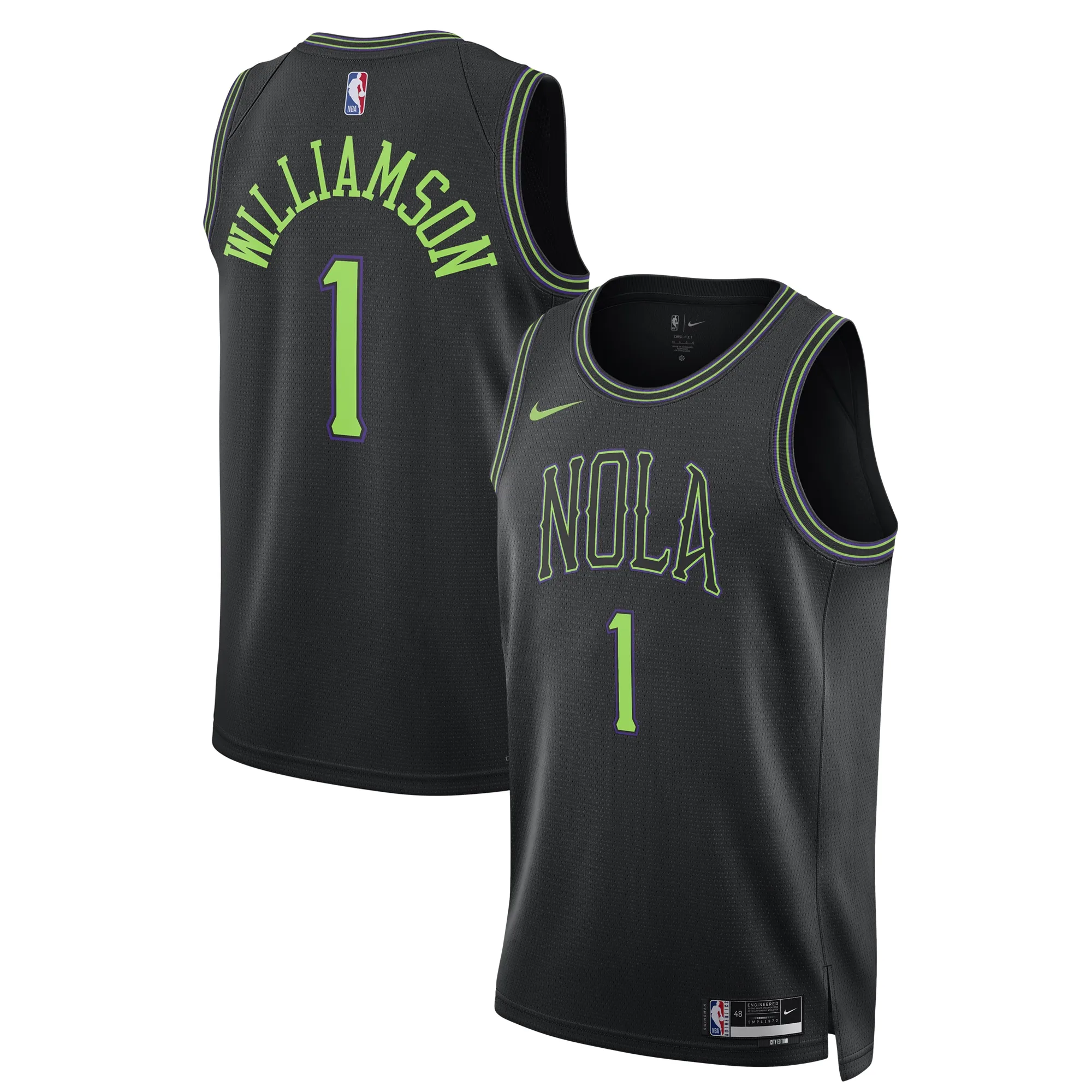 Zion Williamson New Orleans Pelicans Nike Unisex 2023-24 Swingman Jersey - Black - City Edition