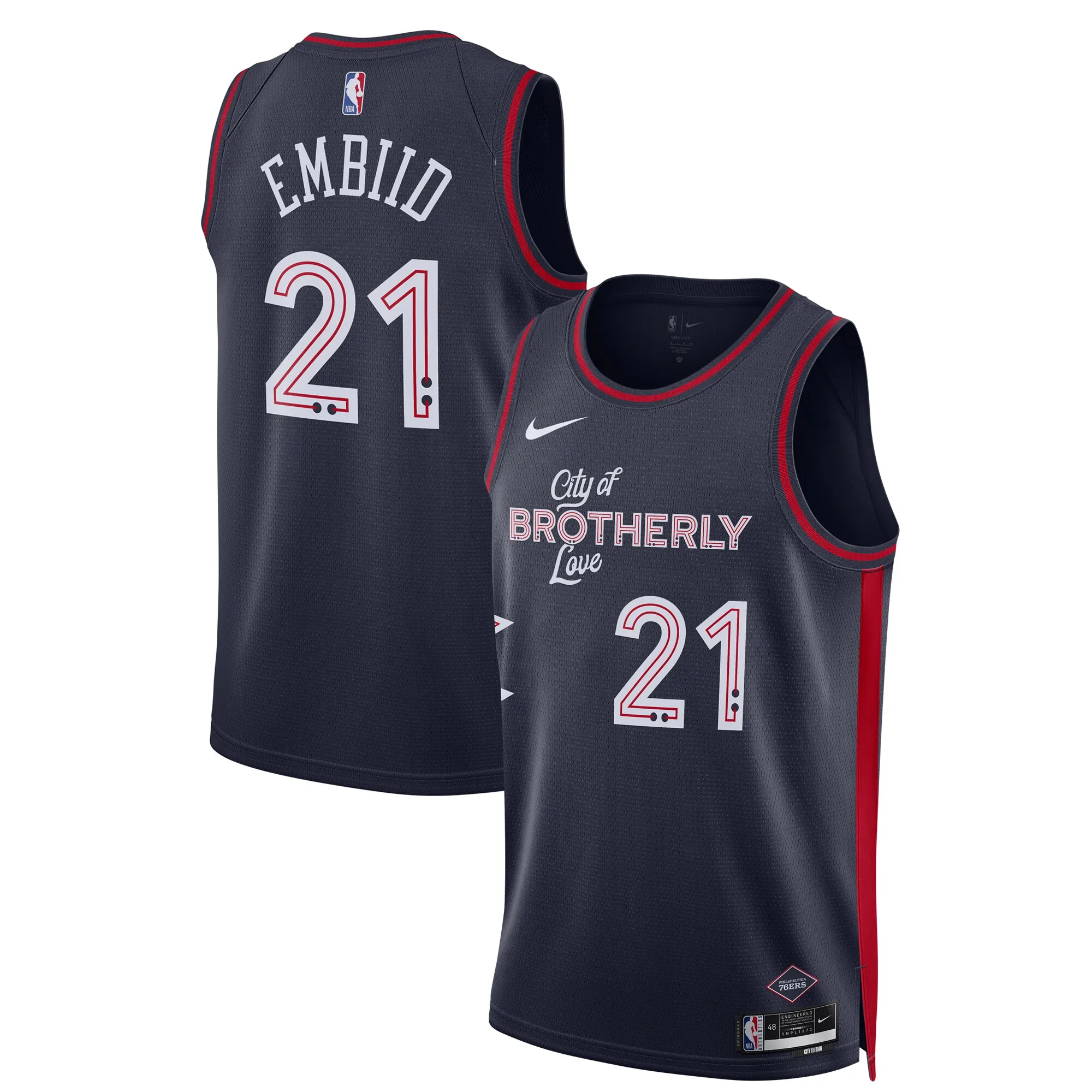 Joel Embiid Philadelphia 76ers Nike Unisex 2023-24 Swingman Jersey - Navy - City Edition