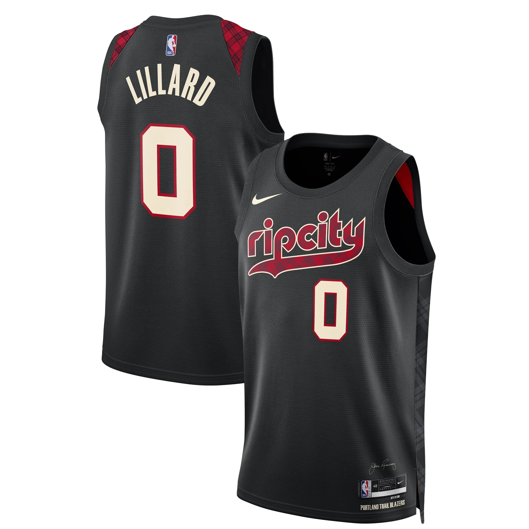 Damian Lillard Portland Trail Blazers Nike Unisex 2023-24 Swingman Jersey - Black - City Edition