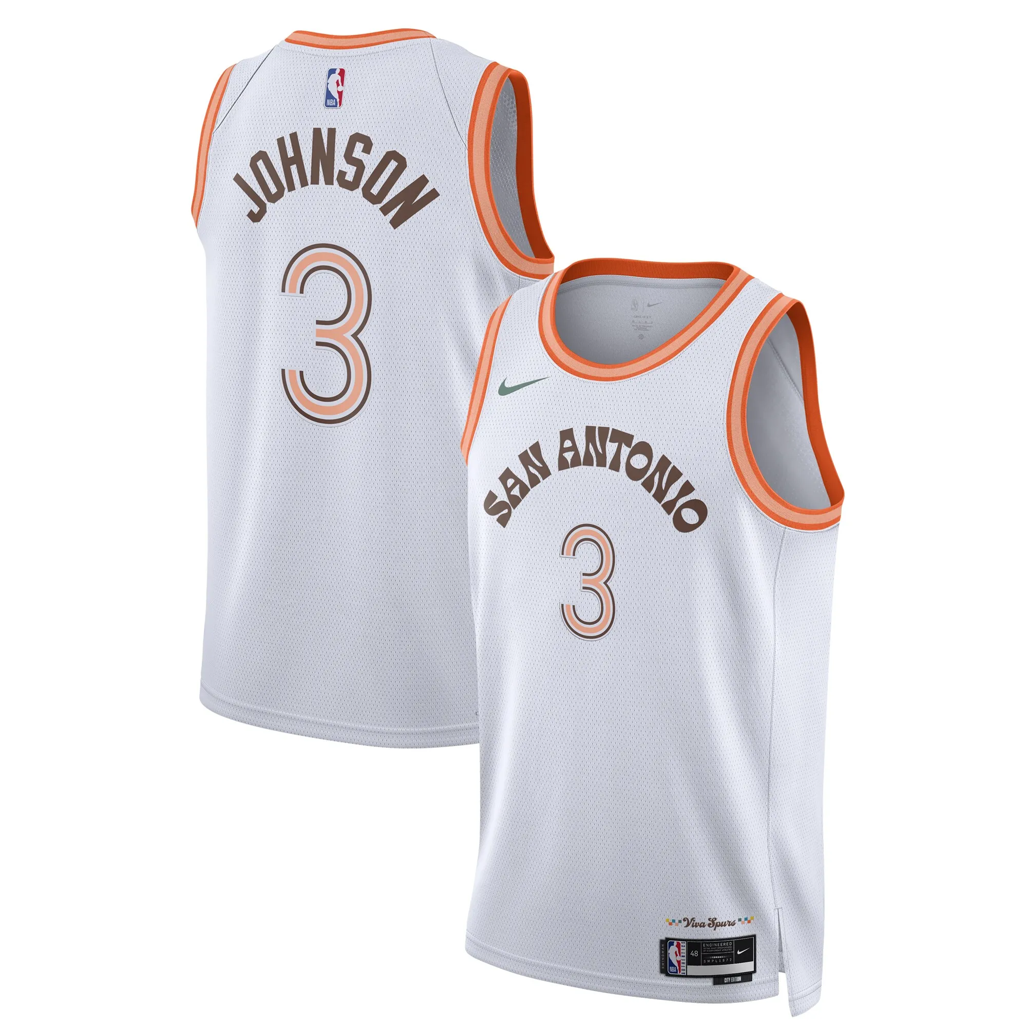 Keldon Johnson San Antonio Spurs Nike Unisex 2023-24 Swingman Jersey - White - City Edition