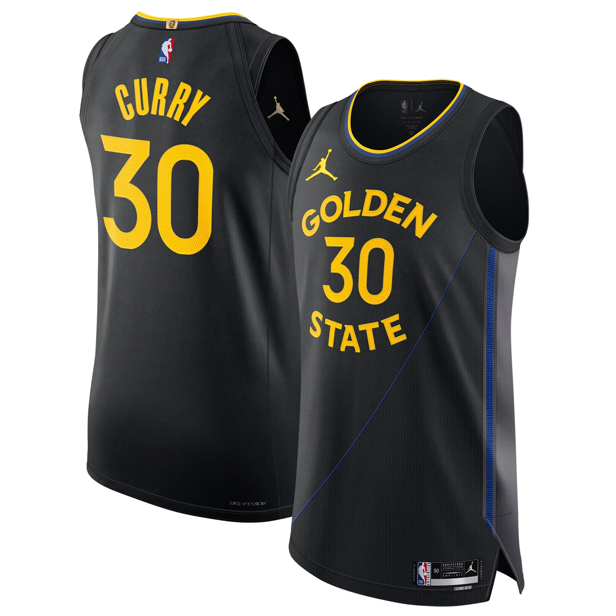 Stephen Curry Golden State Warriors Jordan Brand 2024-25 Authentic Jersey - Statement Edition - Black