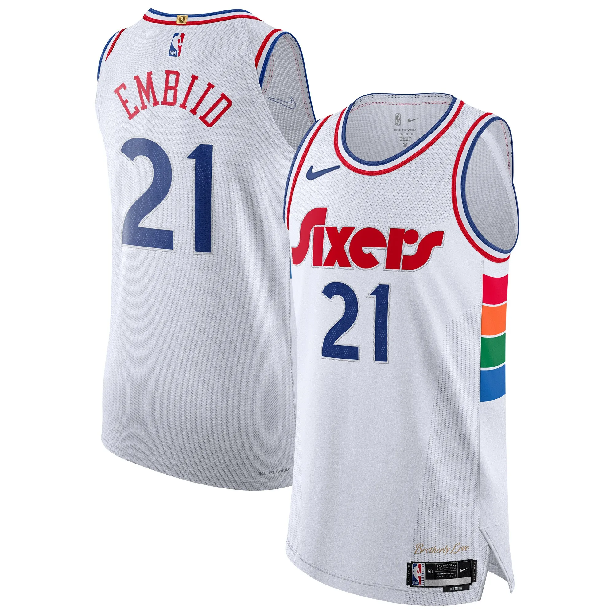 Joel Embiid Philadelphia 76ers Nike 2024-25 Authentic Player Jersey - City Edition - White