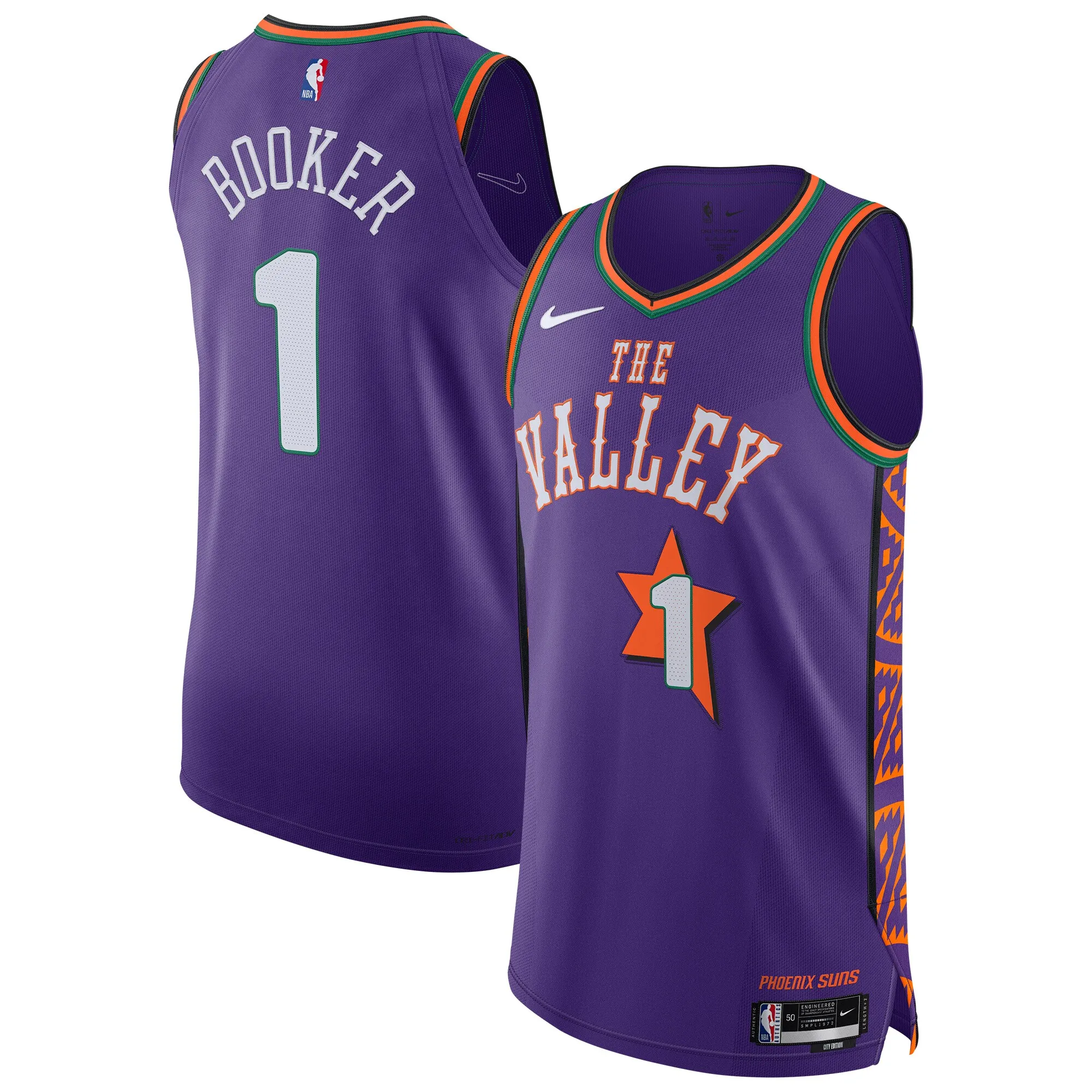 Devin Booker Phoenix Suns Nike 2024-25 Authentic Player Jersey - City Edition - Purple
