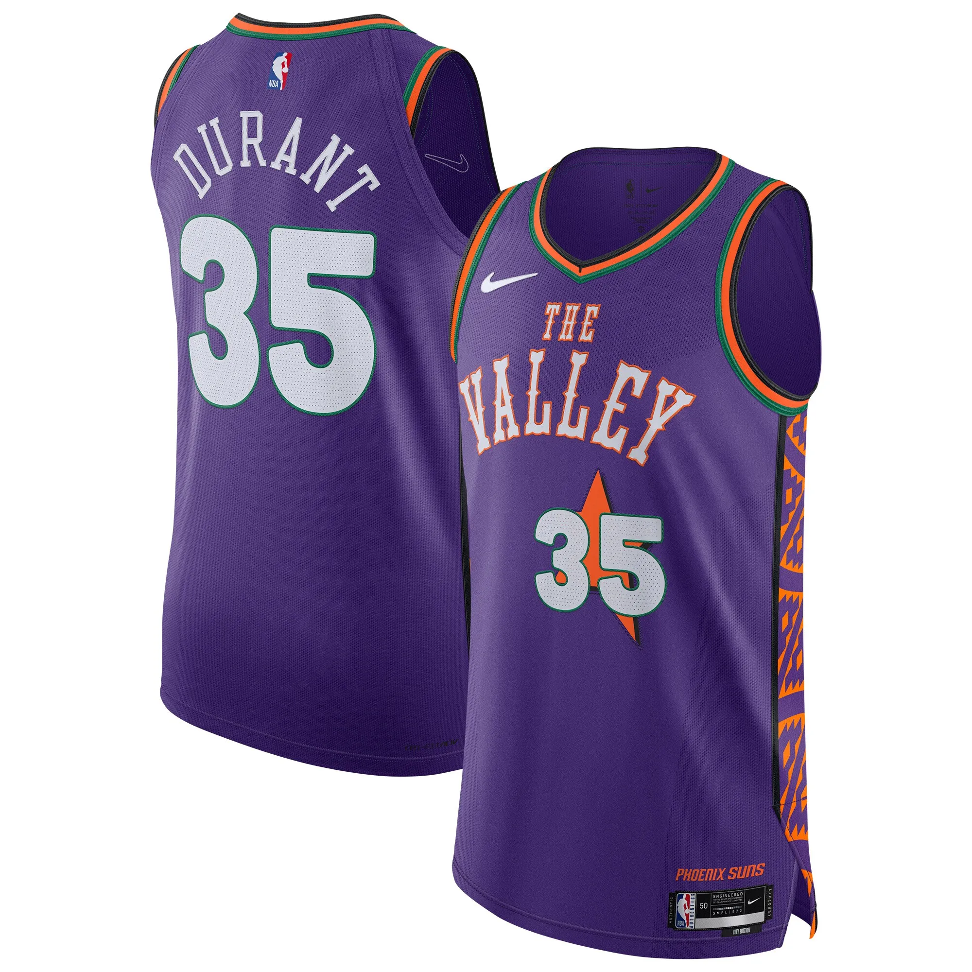 Kevin Durant Phoenix Suns Nike 2024-25 Authentic Player Jersey - City Edition - Purple