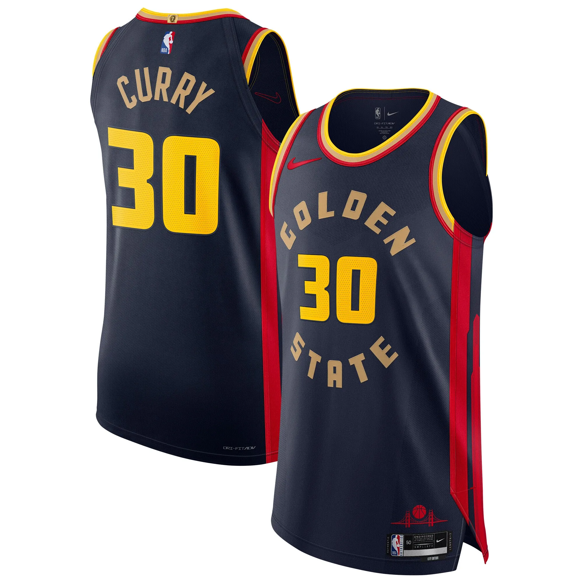 Stephen Curry Golden State Warriors Nike 2024-25 Authentic Player Jersey - City Edition - Navy