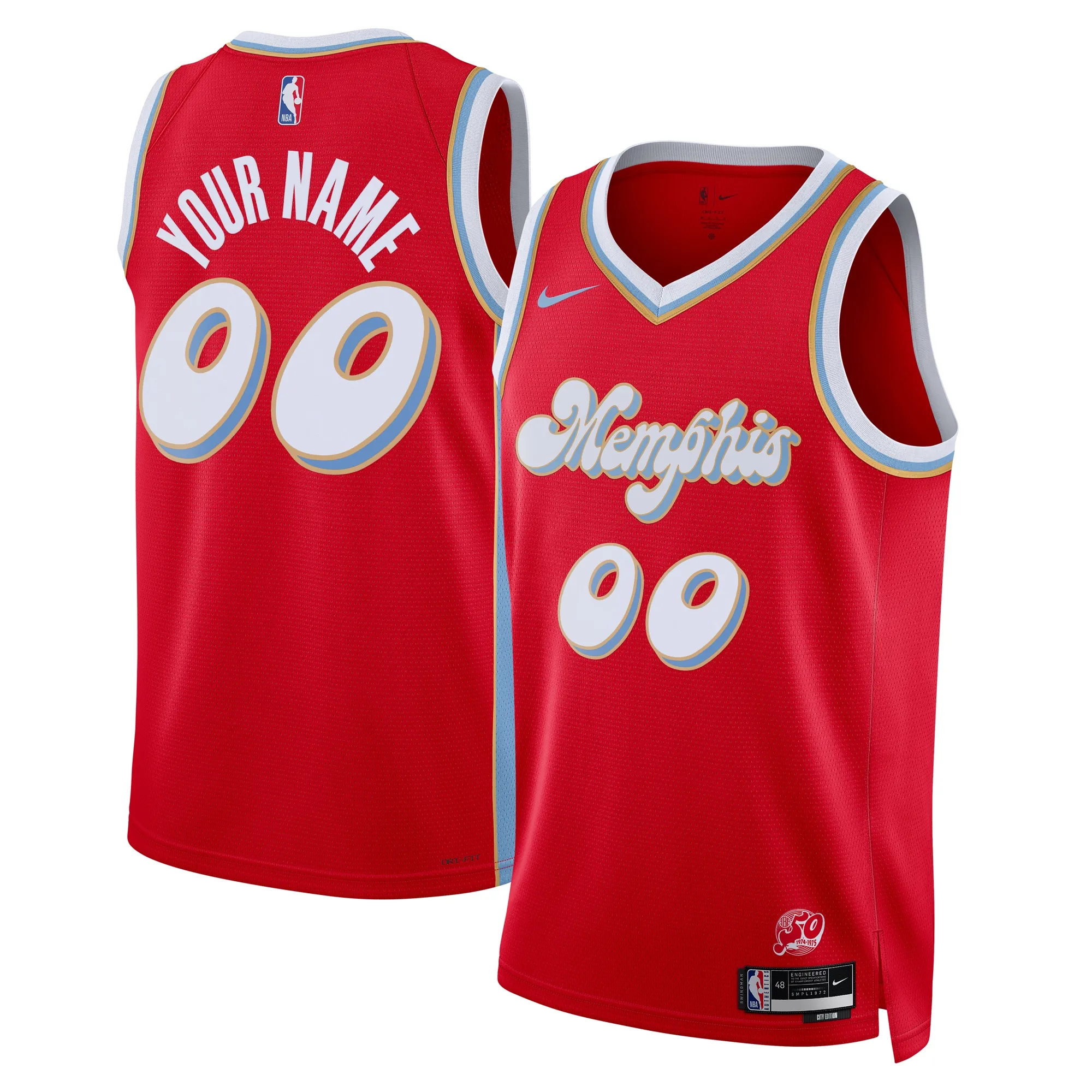 Memphis Grizzlies Nike Unisex 2024-25 Custom Swingman Jersey - City Edition - Red