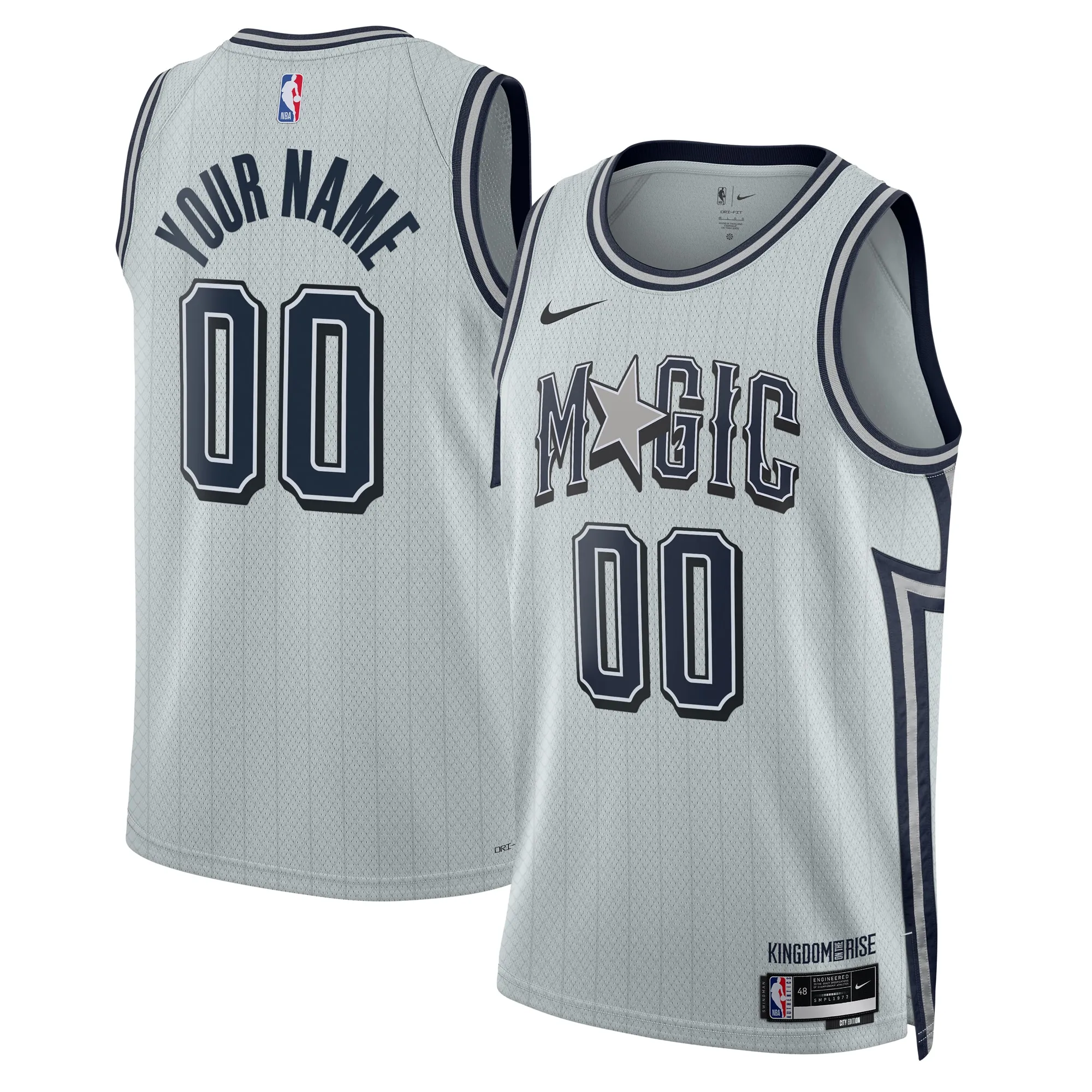 Orlando Magic Nike Unisex 2024-25 Custom Swingman Jersey - City Edition - Silver