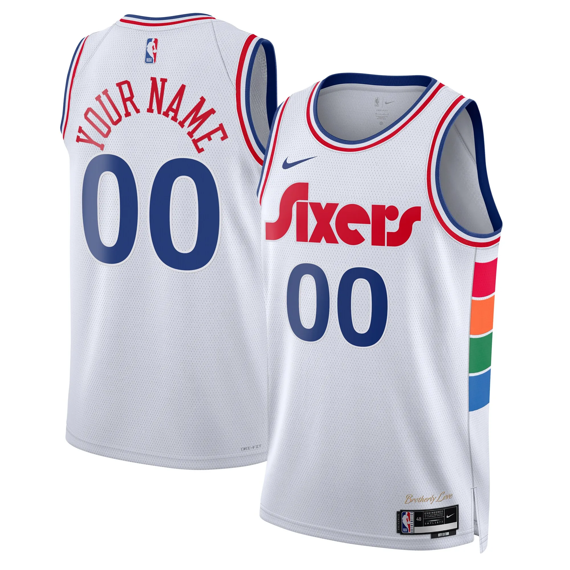Philadelphia 76ers Nike Unisex 2024-25 Custom Swingman Jersey - City Edition - White