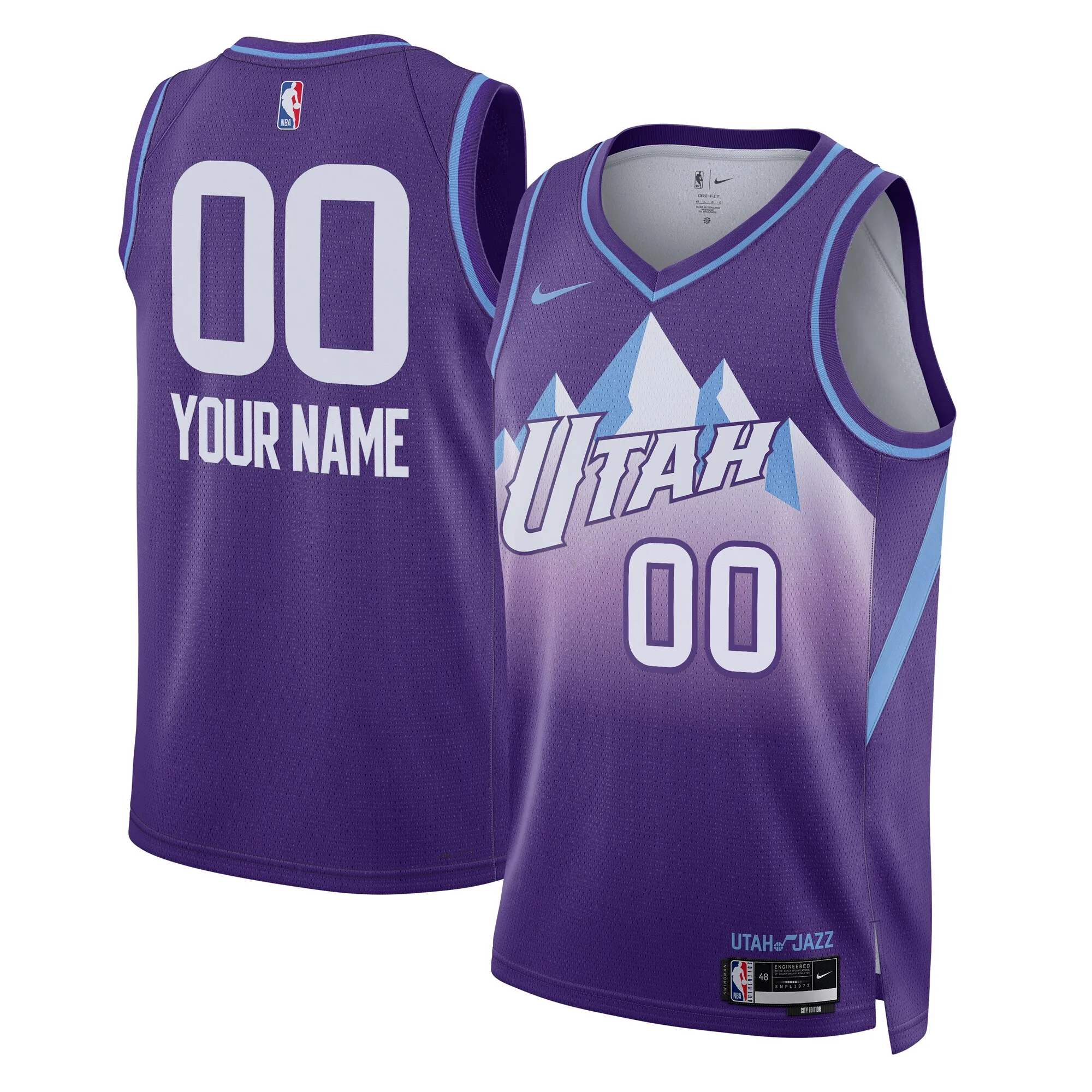 Utah Jazz Nike Unisex 2024-25 Custom Swingman Jersey - City Edition - Purple