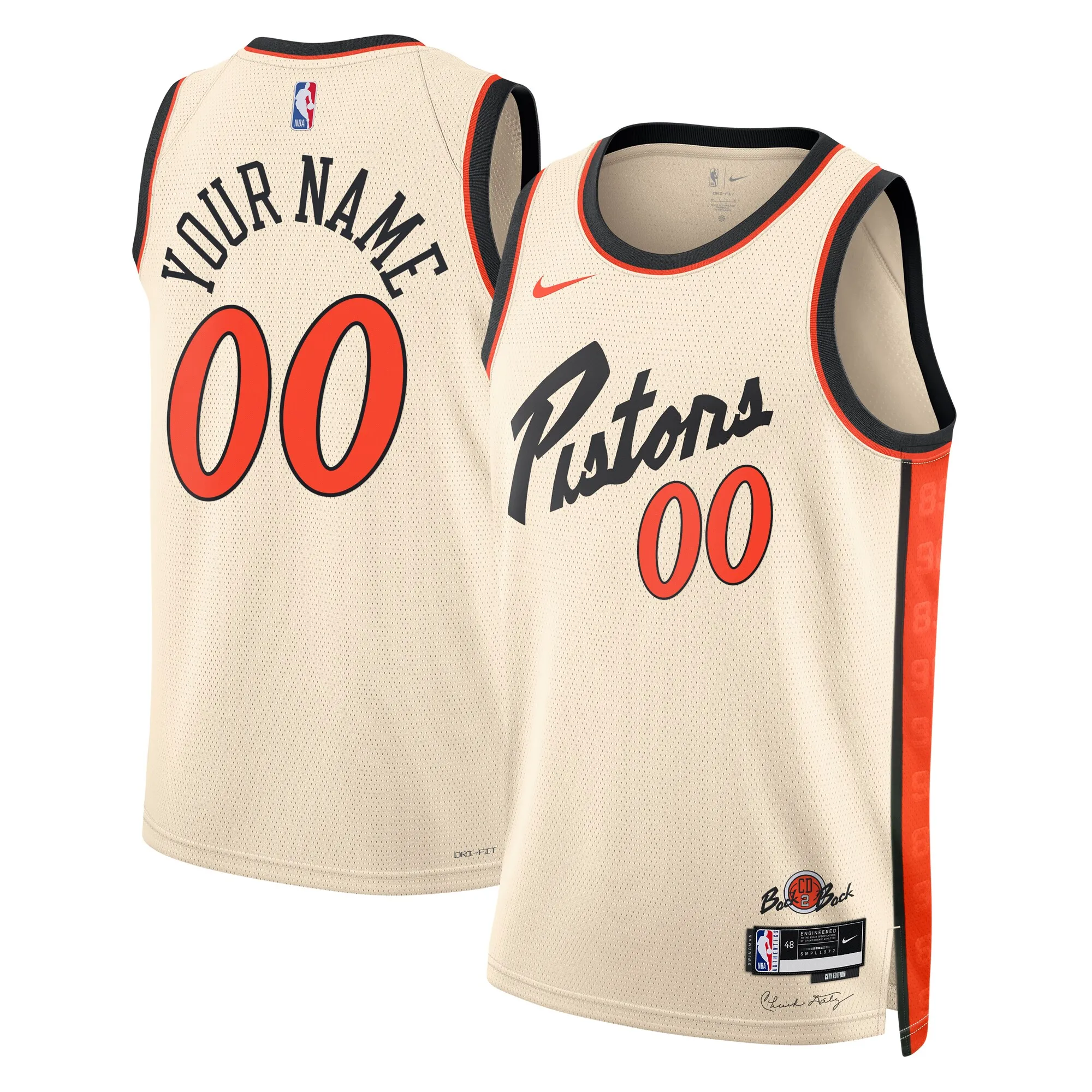 Detroit Pistons Nike Unisex 2024-25 Custom Swingman Jersey - City Edition - White
