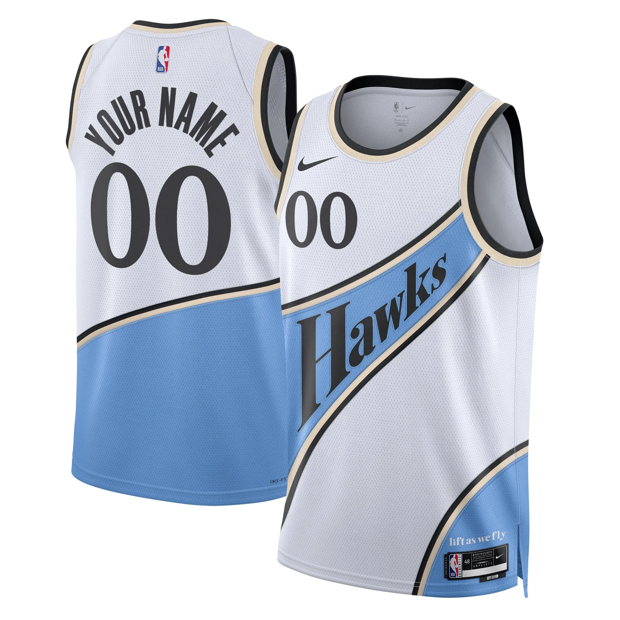 Atlanta Hawks Nike Unisex 2024-25 Custom Swingman Jersey - City Edition - White