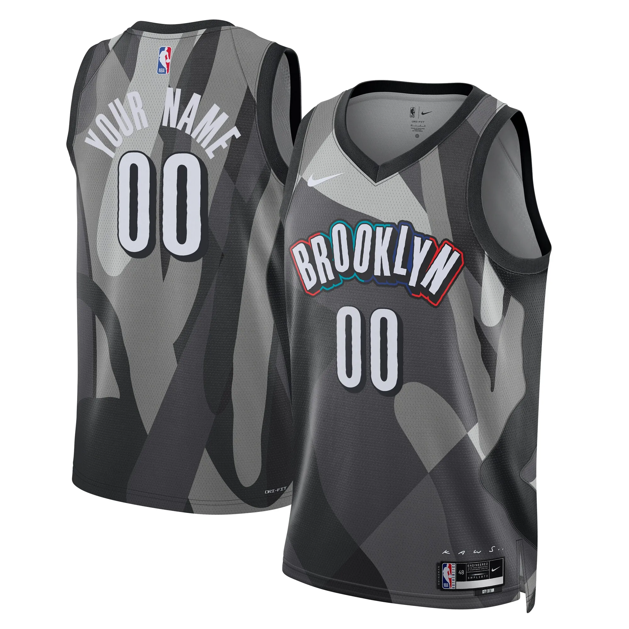 Brooklyn Nets Nike Unisex 2024-25 Custom Swingman Jersey - City Edition - Gray
