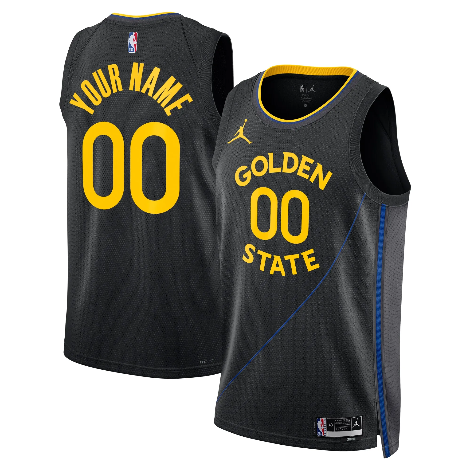 Golden State Warriors Jordan Brand Unisex 2024-25 Custom Swingman Jersey - Statement Edition - Black