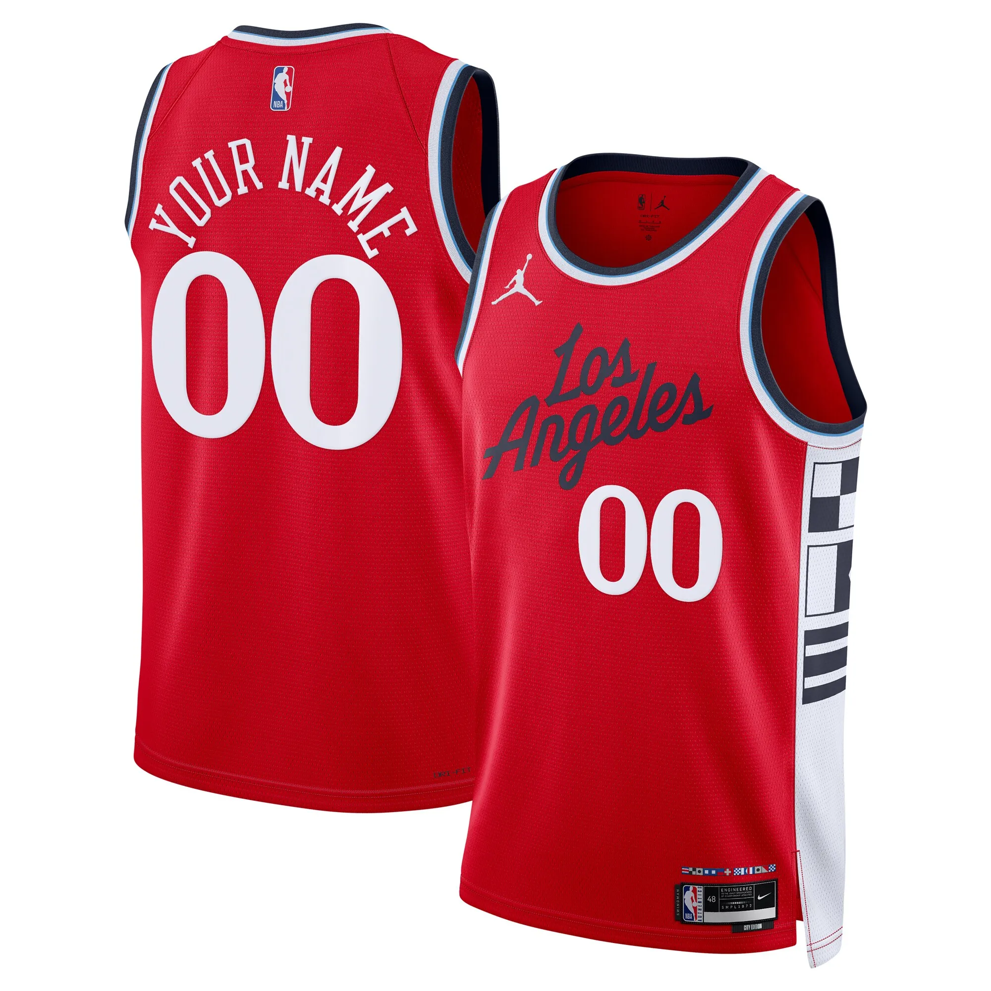 LA Clippers Jordan Brand Unisex 2024-25 Custom Swingman Jersey - Statement Edition - Red