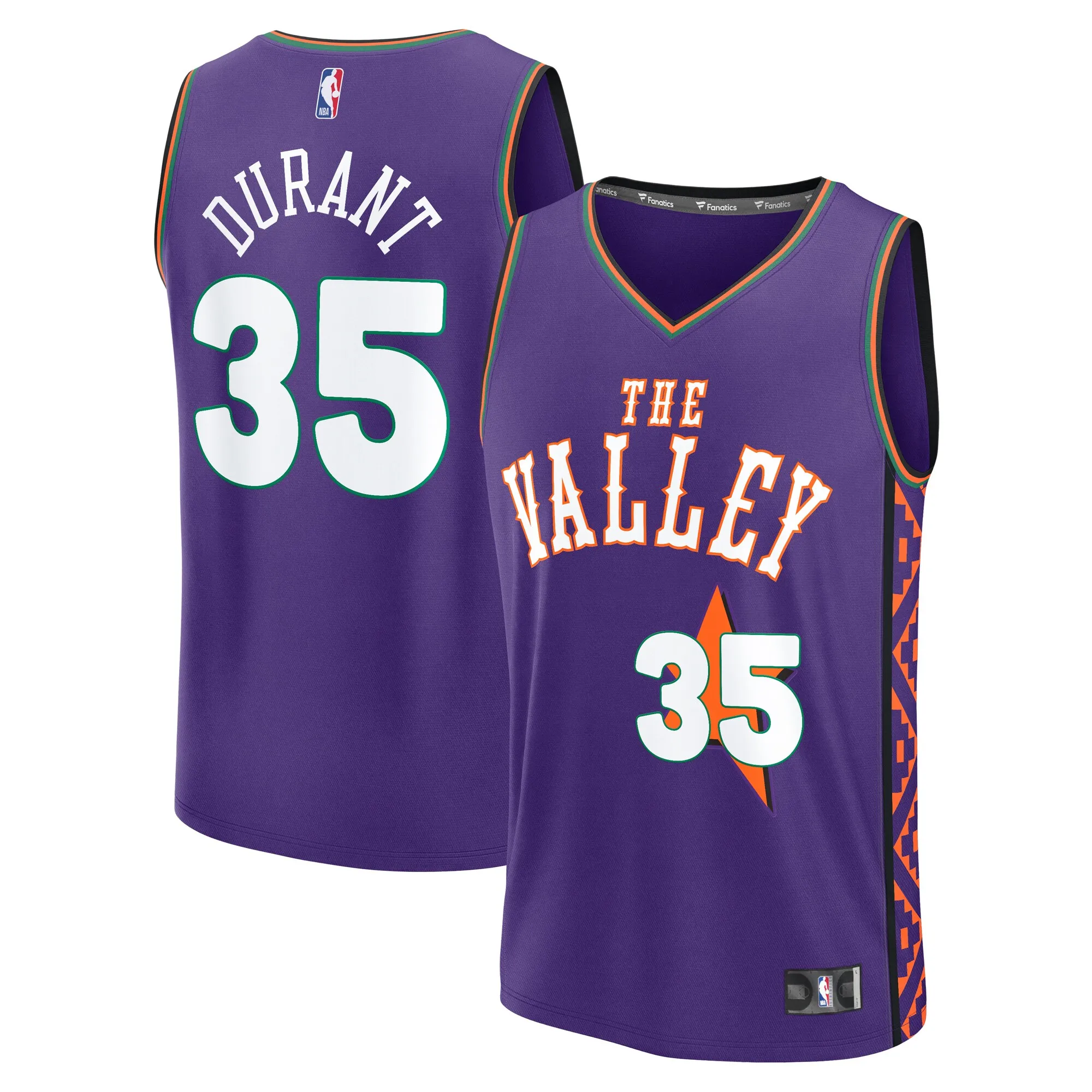 Kevin Durant Phoenix Suns Fanatics Youth 2024-25 Fast Break Player Jersey - City Edition - Purple