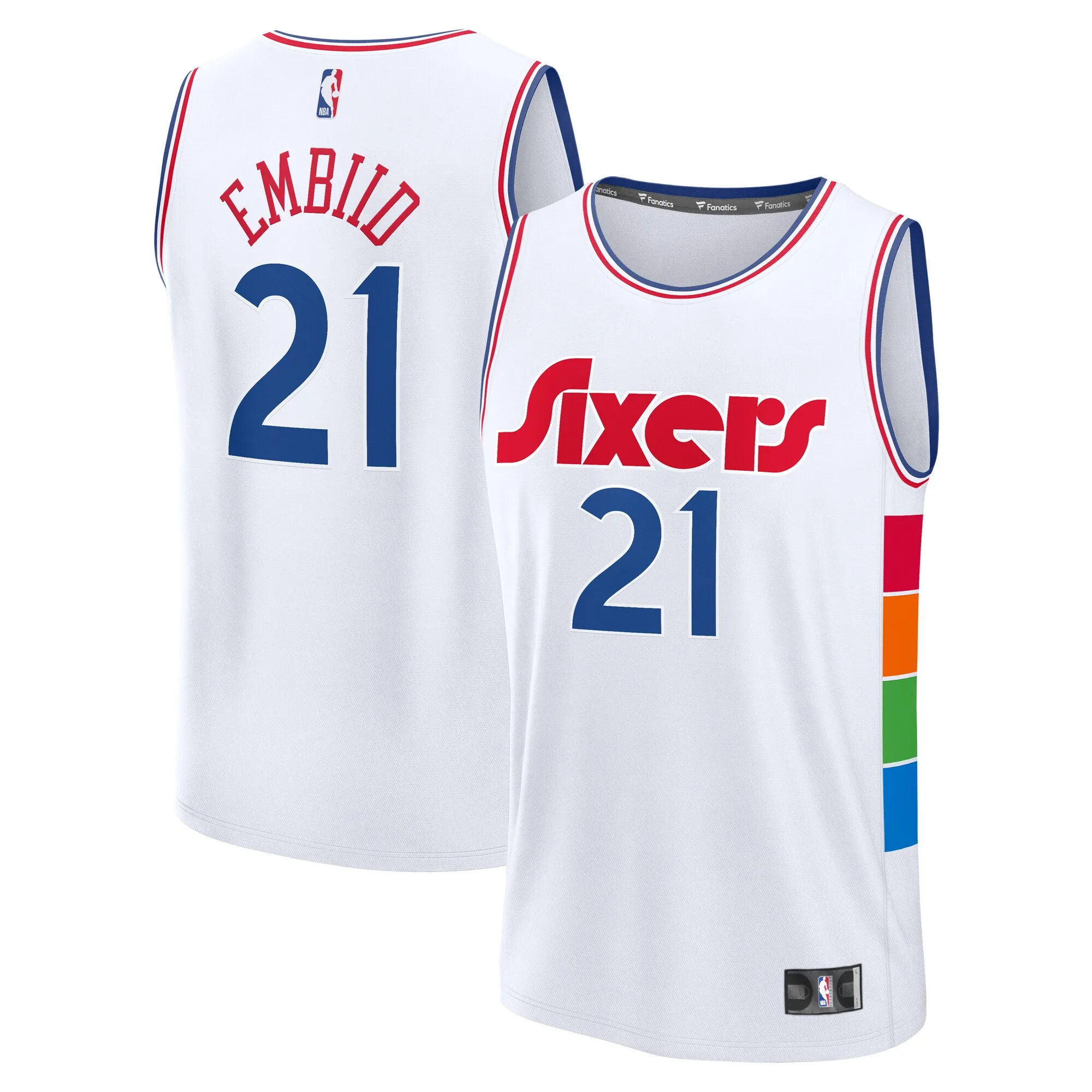 Joel Embiid Philadelphia 76ers Fanatics 2024-25 Fast Break Player Jersey - City Edition - White
