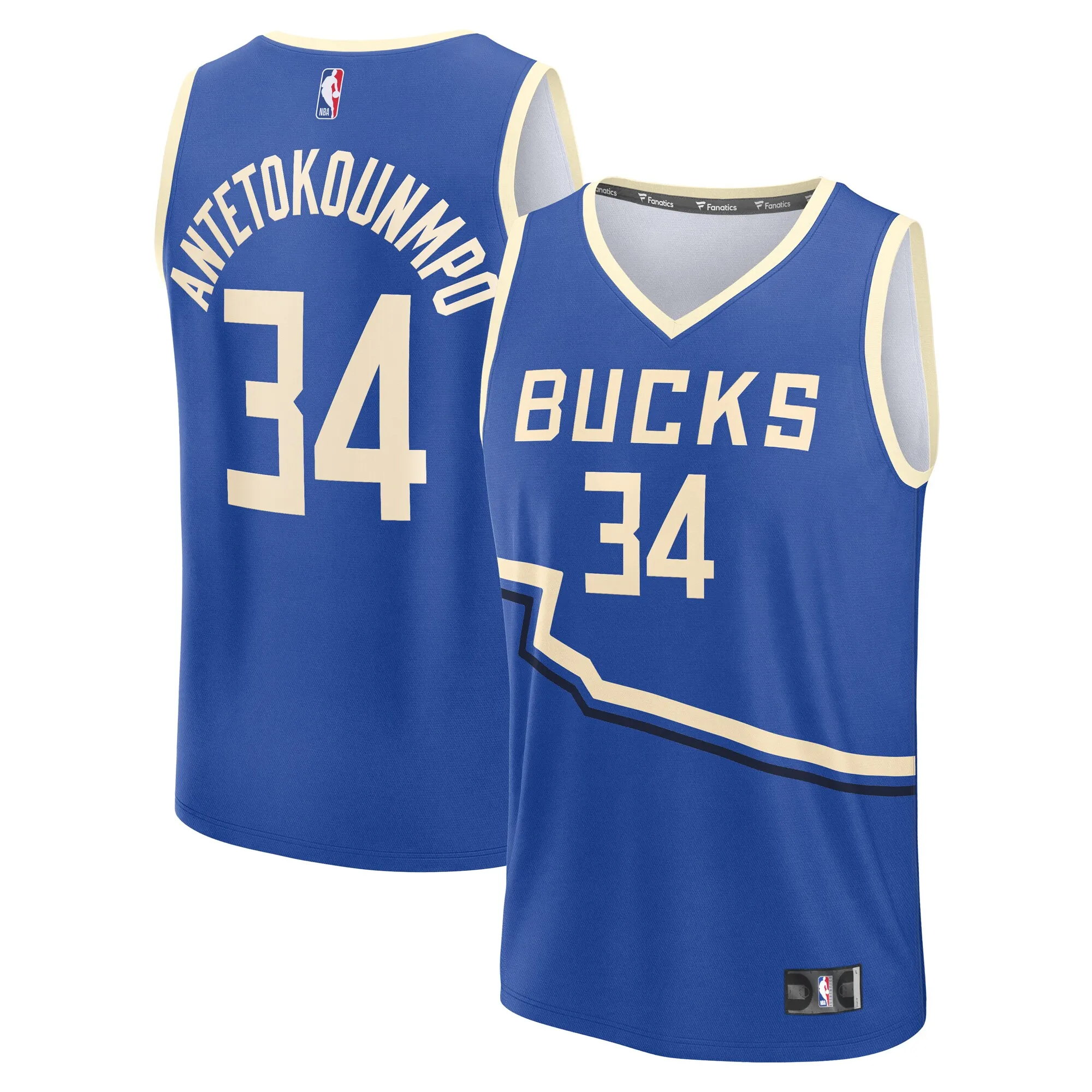 Giannis Antetokounmpo Milwaukee Bucks Fanatics 2024-25 Fast Break Player Jersey - City Edition - Royal