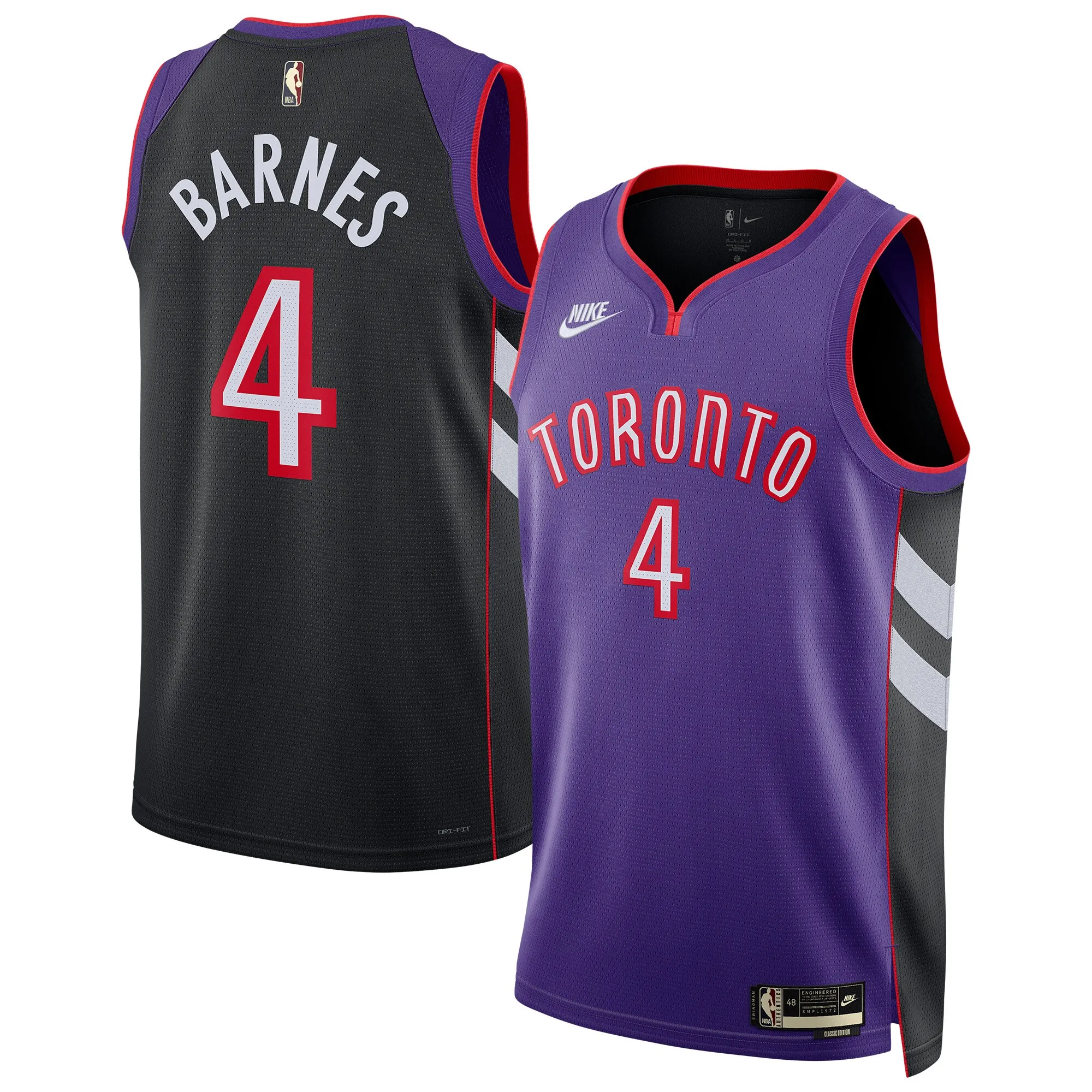 Scottie Barnes Toronto Raptors Nike Unisex 2024-25 Swingman Jersey - Purple - Classic Edition