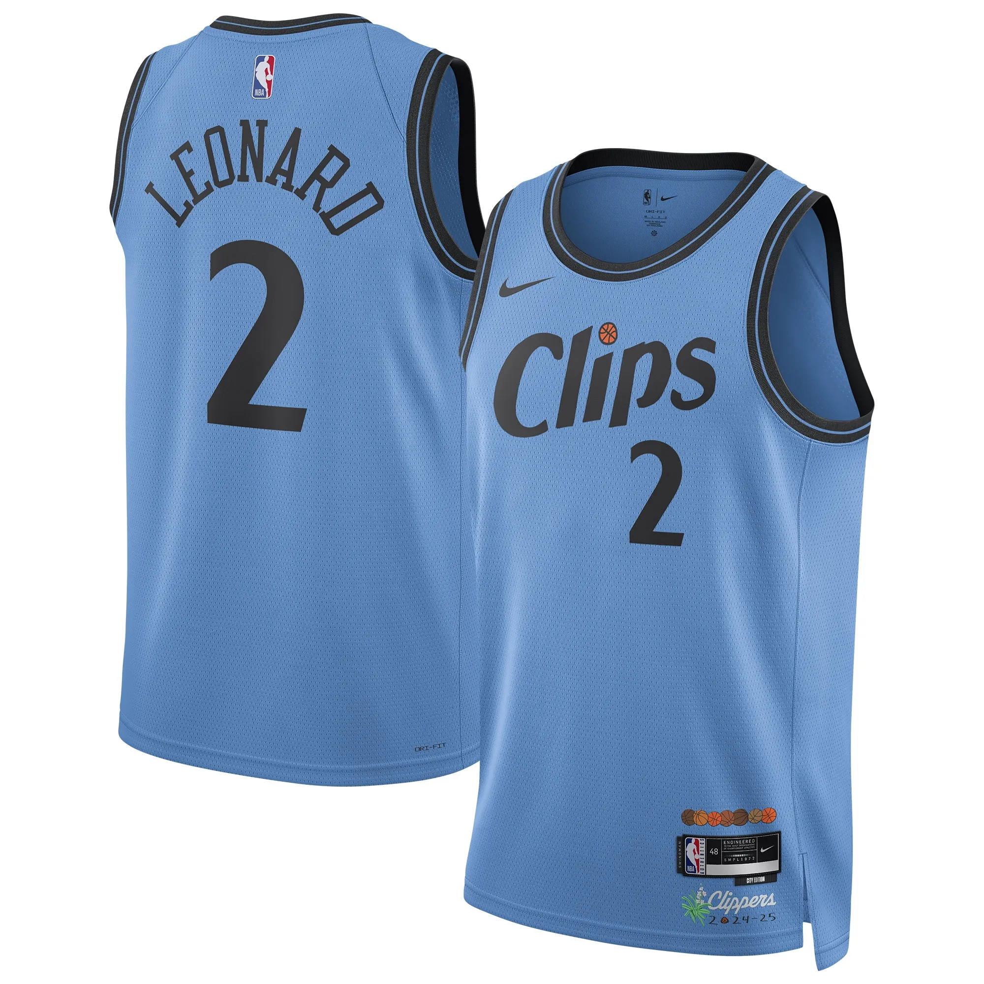 Kawhi Leonard LA Clippers Nike Unisex 2024-25 Swingman Player Jersey - City Edition - Light Blue
