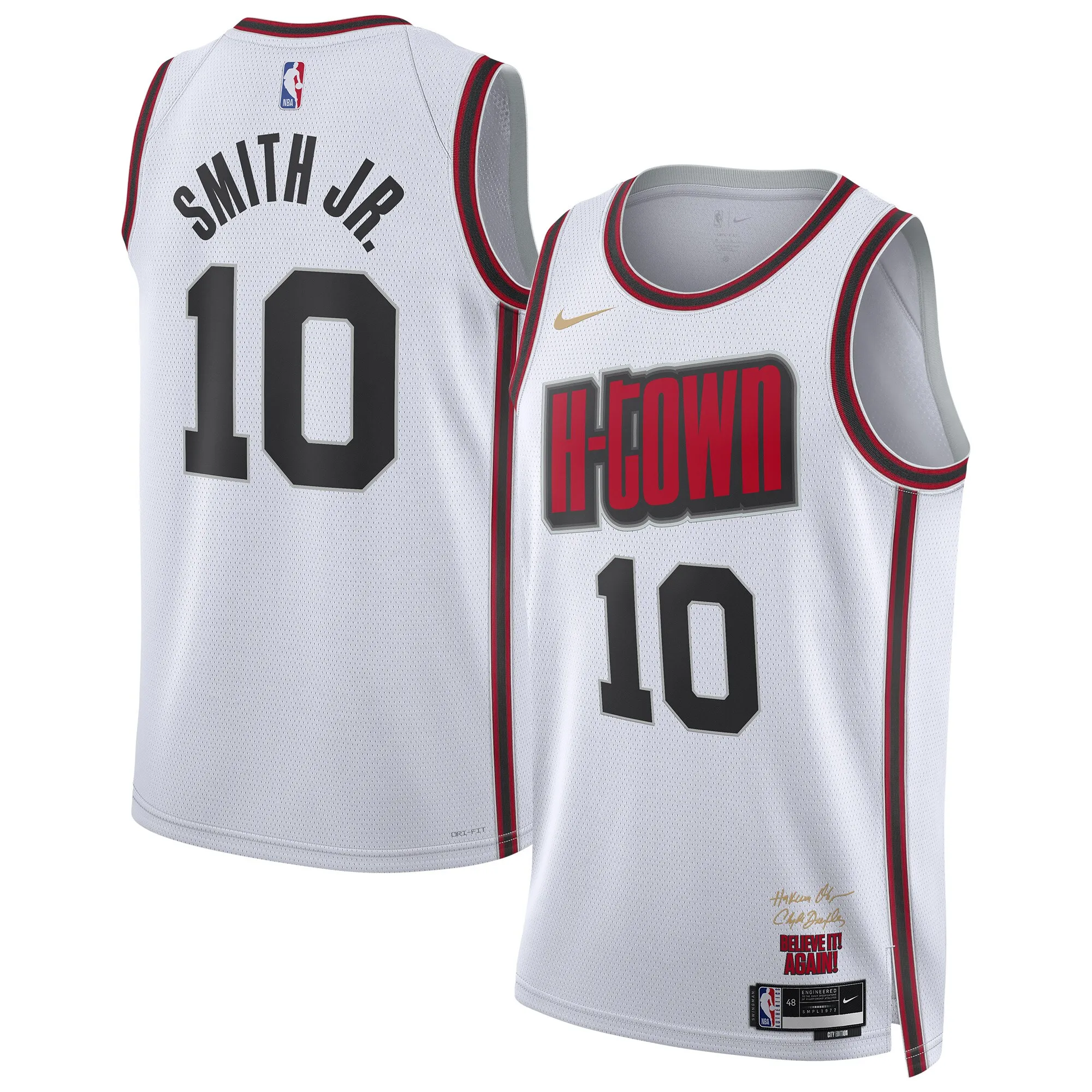 Jabari Smith Jr. Houston Rockets Nike Unisex 2024-25 Swingman Player Jersey - City Edition - White