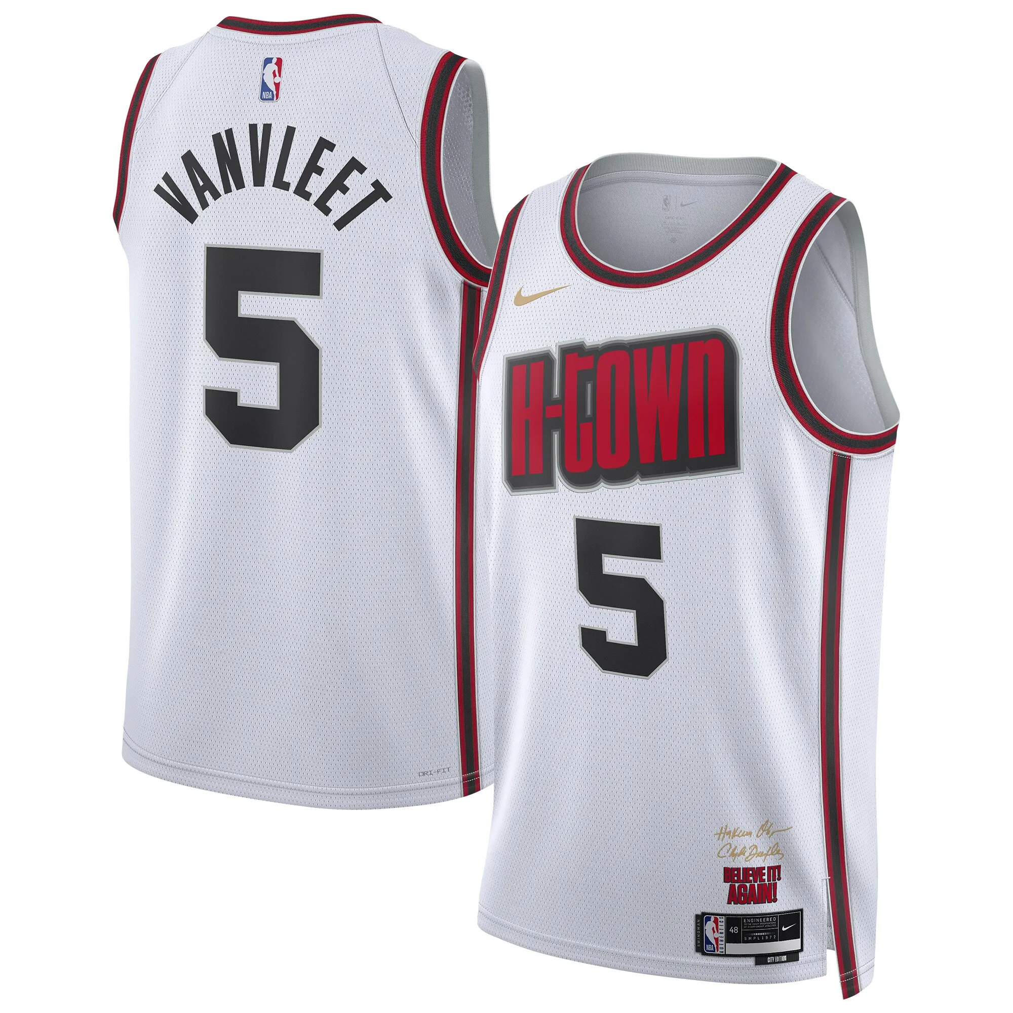 Fred VanVleet Houston Rockets Nike Unisex 2024-25 Swingman Player Jersey - City Edition - White