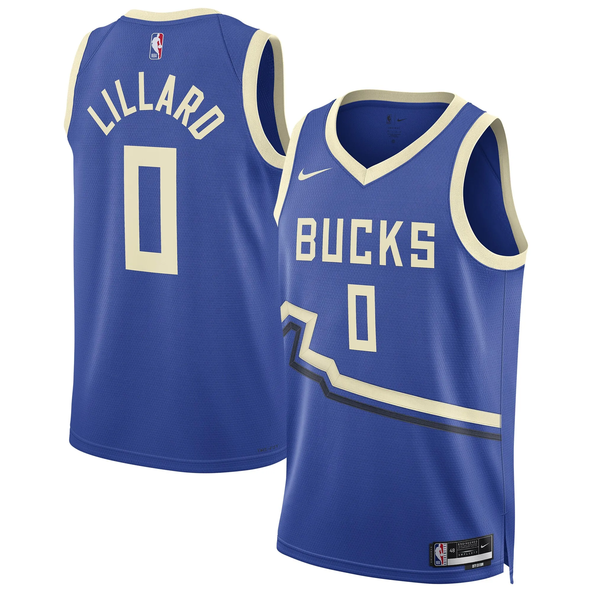 Damian Lillard Milwaukee Bucks Nike Unisex 2024-25 Swingman Player Jersey - City Edition - Royal