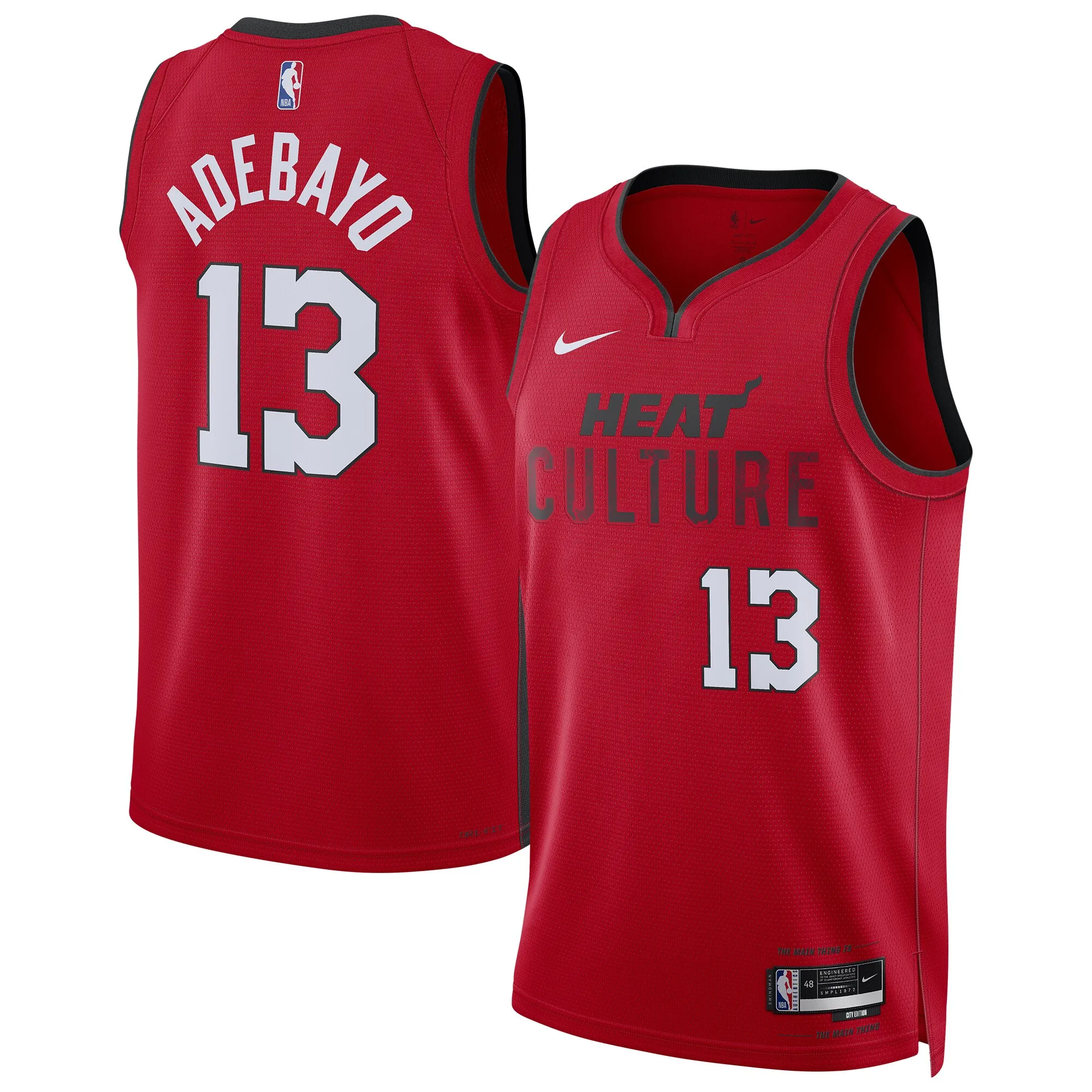 Bam Adebayo Miami Heat Nike Unisex 2024-25 Swingman Player Jersey - City Edition - Red