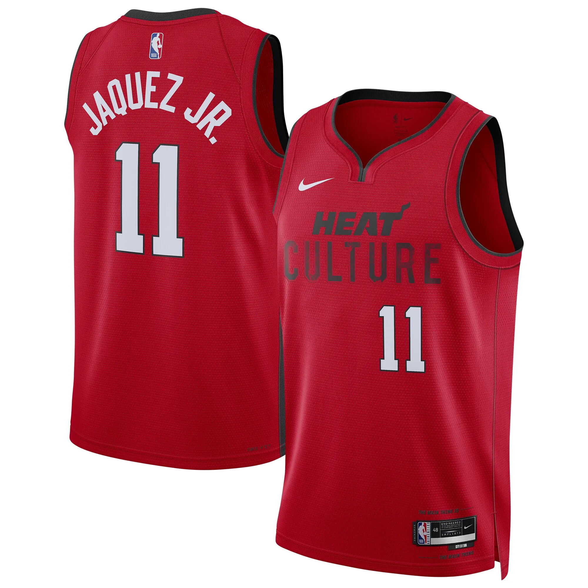 Jaime Jaquez Jr. Miami Heat Nike Unisex 2024-25 Swingman Player Jersey - City Edition - Red