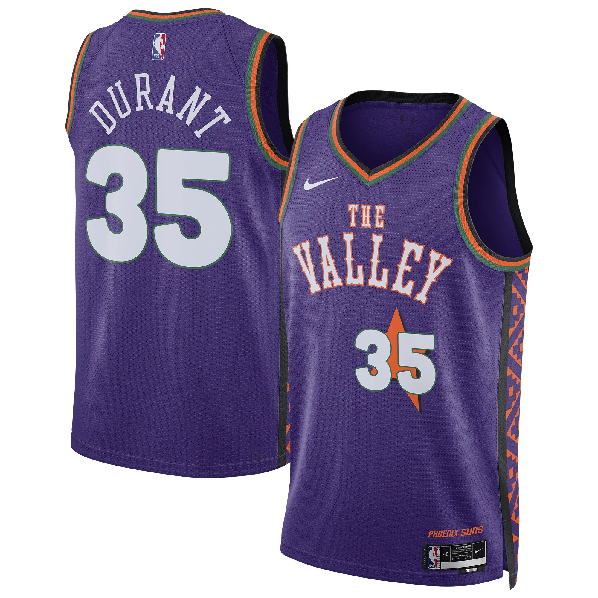 Kevin Durant Phoenix Suns Nike Unisex 2024-25 Swingman Player Jersey - City Edition - Purple