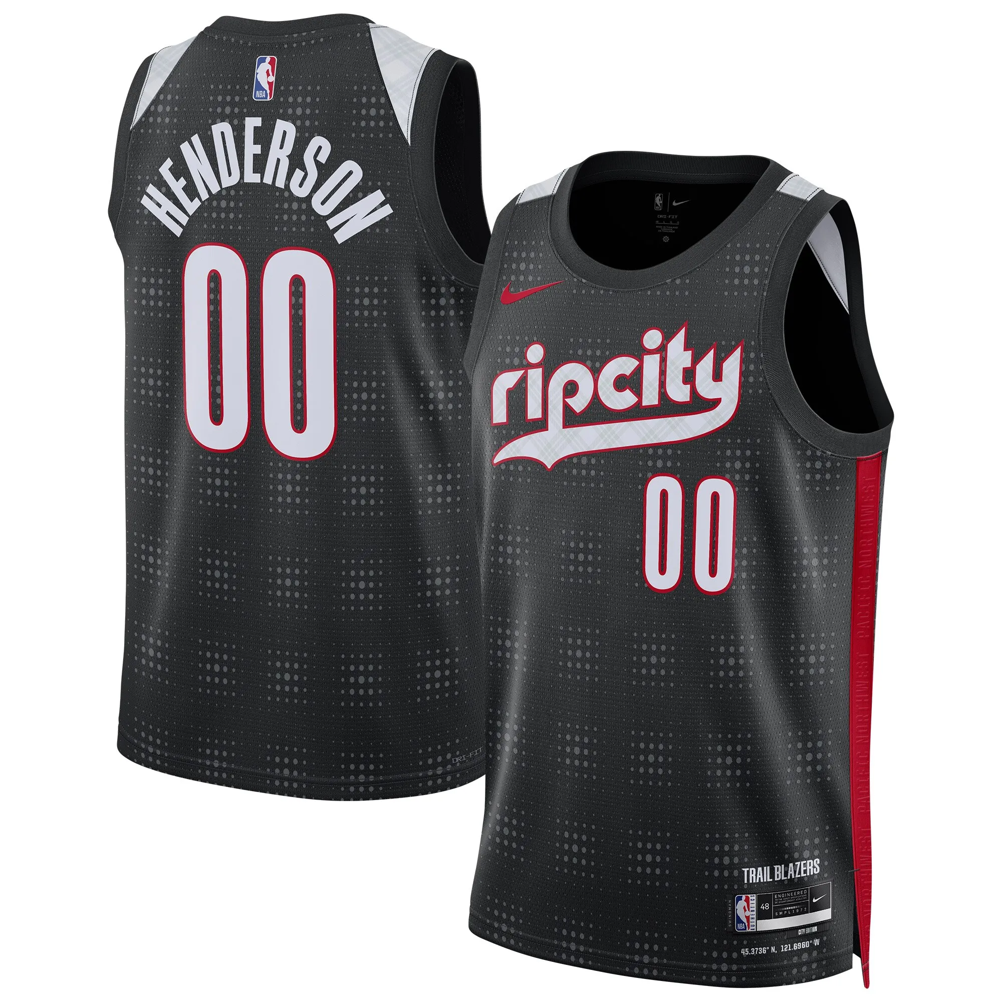 Scoot Henderson Portland Trail Blazers Nike Unisex 2024-25 Swingman Player Jersey - City Edition - Black