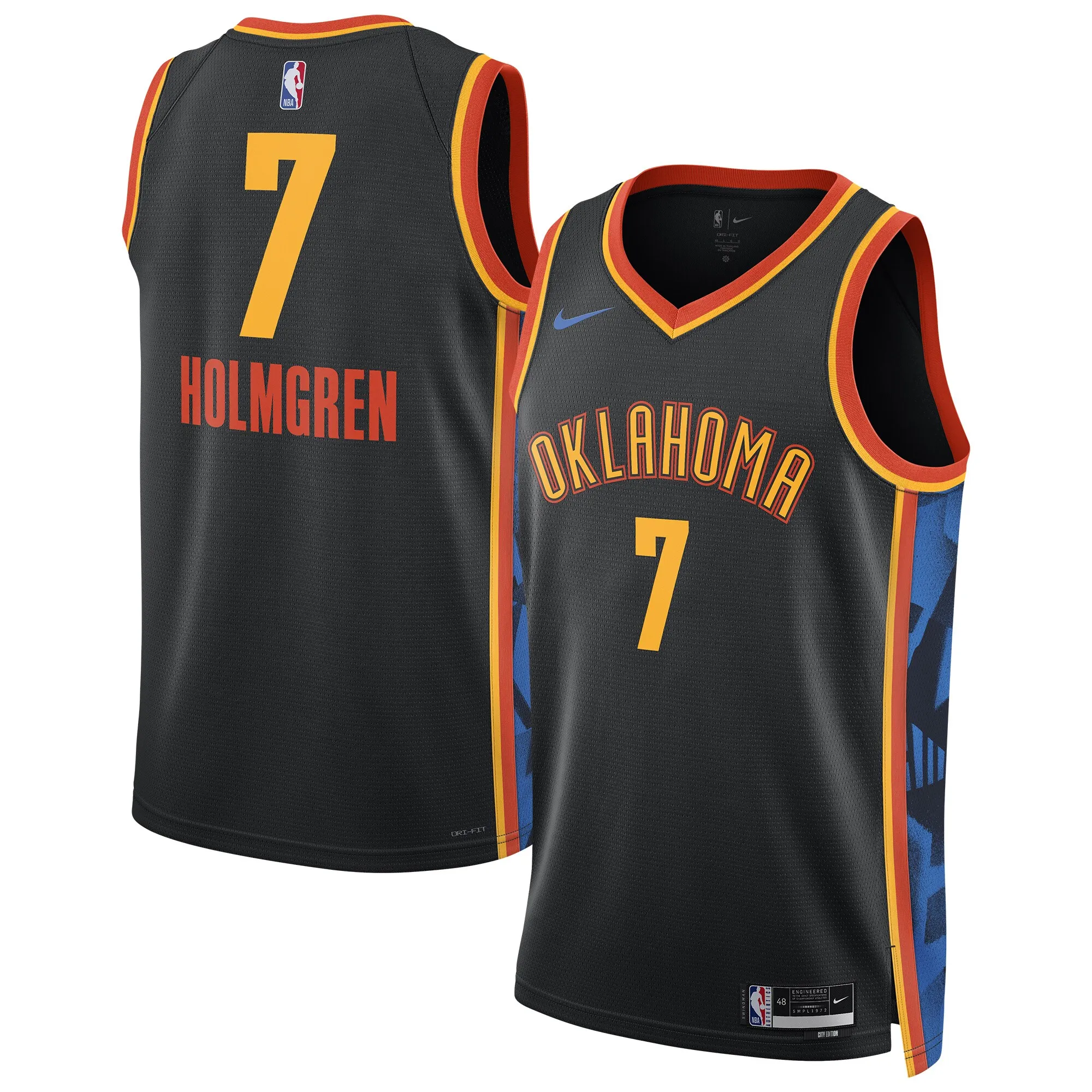 Chet Holmgren Oklahoma City Thunder Nike Unisex 2024-25 Swingman Player Jersey - City Edition - Black
