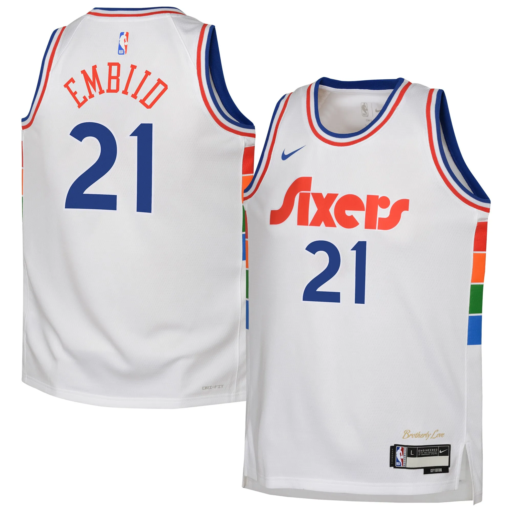 Joel Embiid Philadelphia 76ers Nike Youth 2024-25 Swingman Player Jersey - City Edition - White